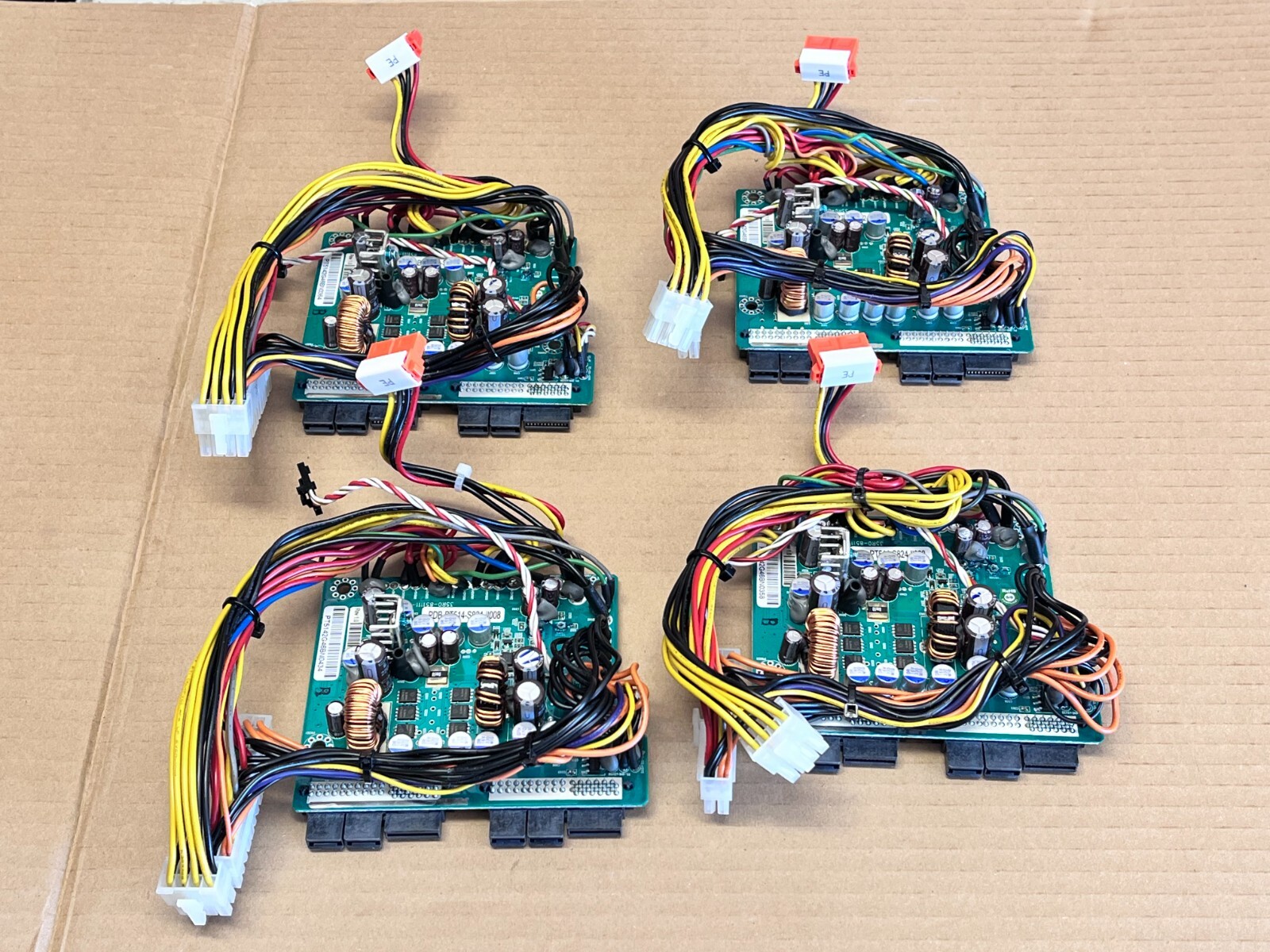 Lot of 4 Supermicro PDB-PT514-S824-II008 1U Redundant Power Distribution Boards