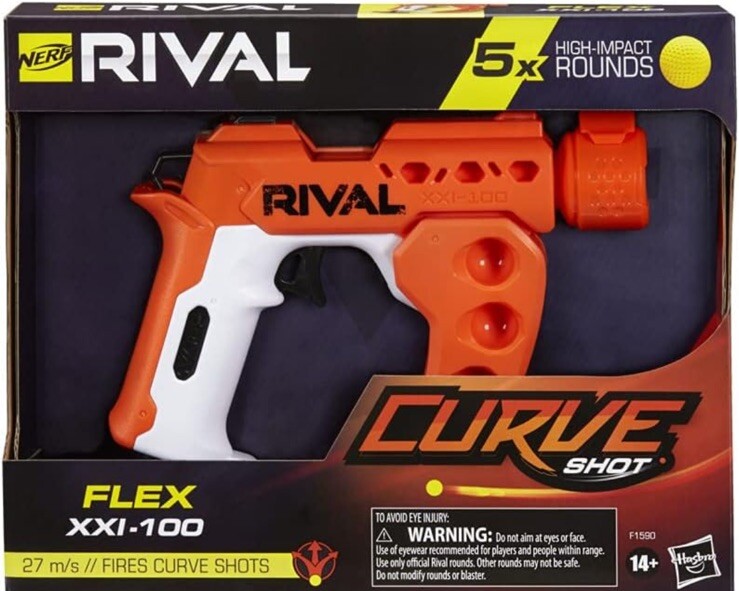 RIVAL NERF-  flex xx i_100 Curve Shot F1590 new