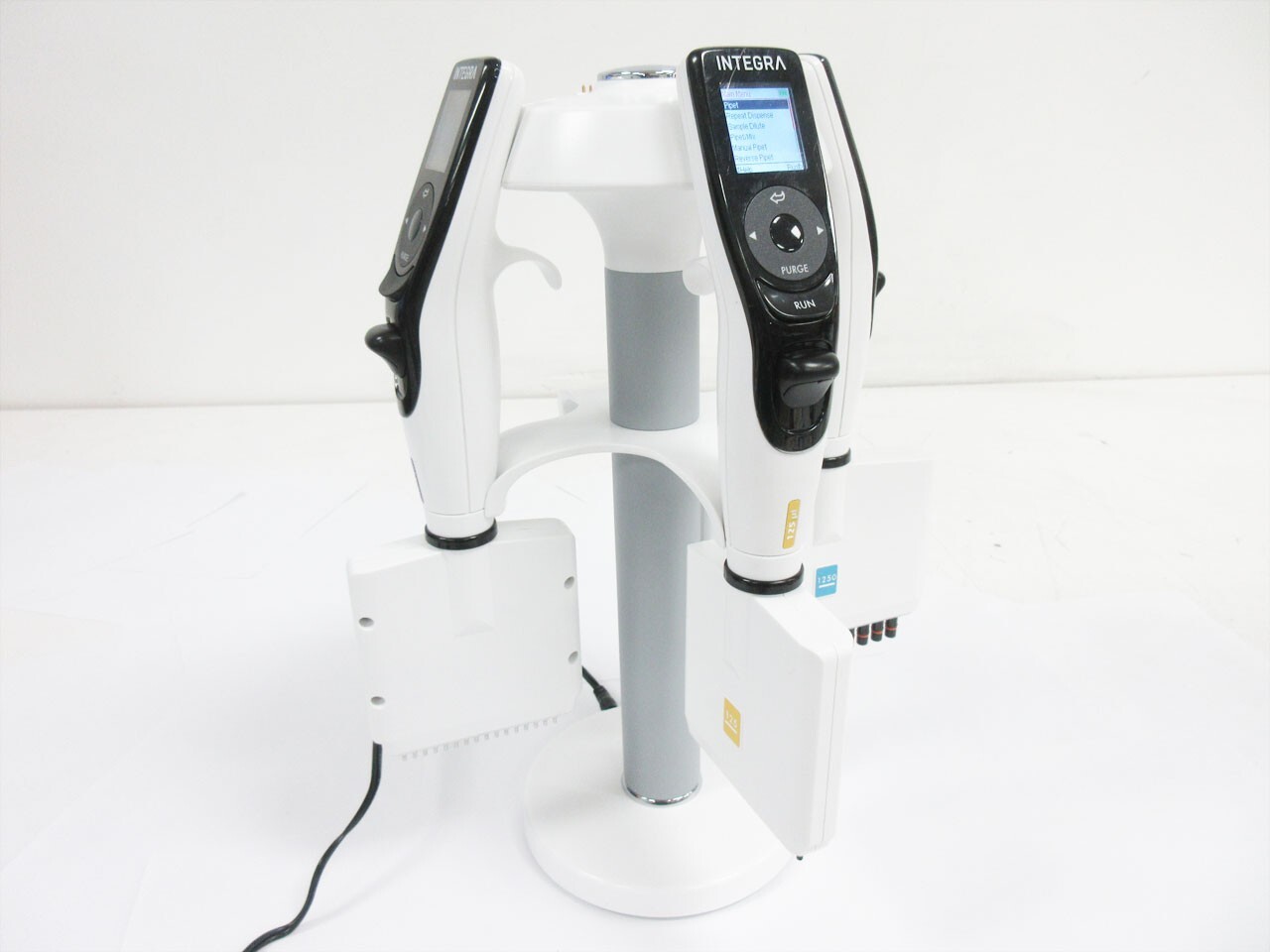 LOT 3 INTEGRA VIAFLO 12/16 CHANNEL PIPETTE & STAND 0.5-1250 uL ~ 4641 4642 4724