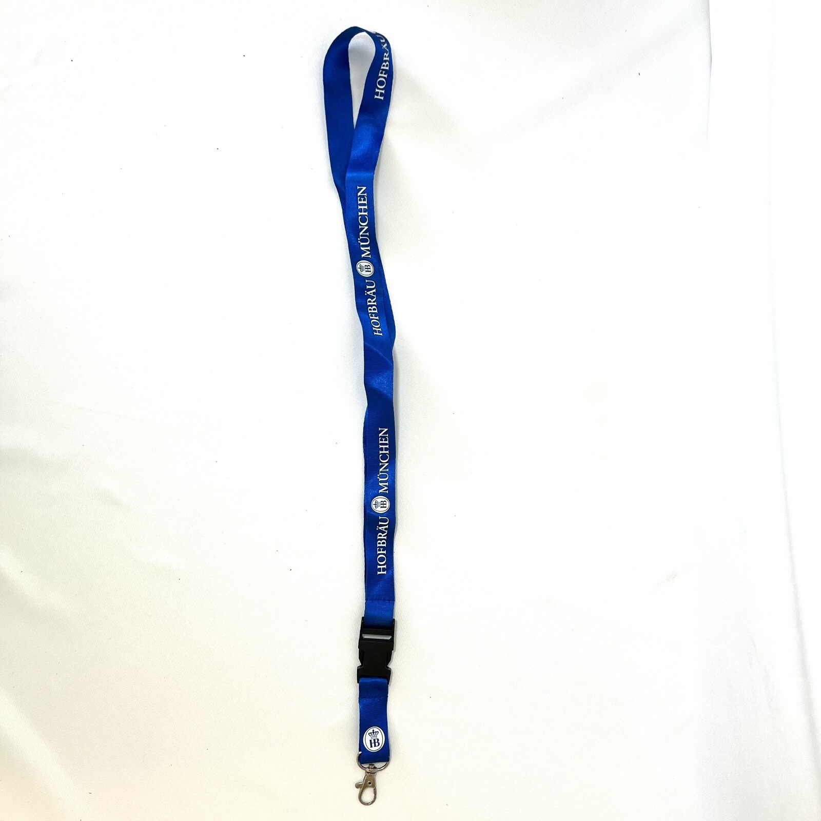 NEW Hofbrau Hofbrauhaus HB Brewery Blue with Clips Lanyard Germany