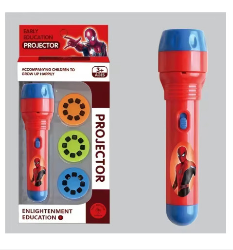 Disney Spiderman Kids Torch Lamp Flashlight Projector Toy Christmas Gift
