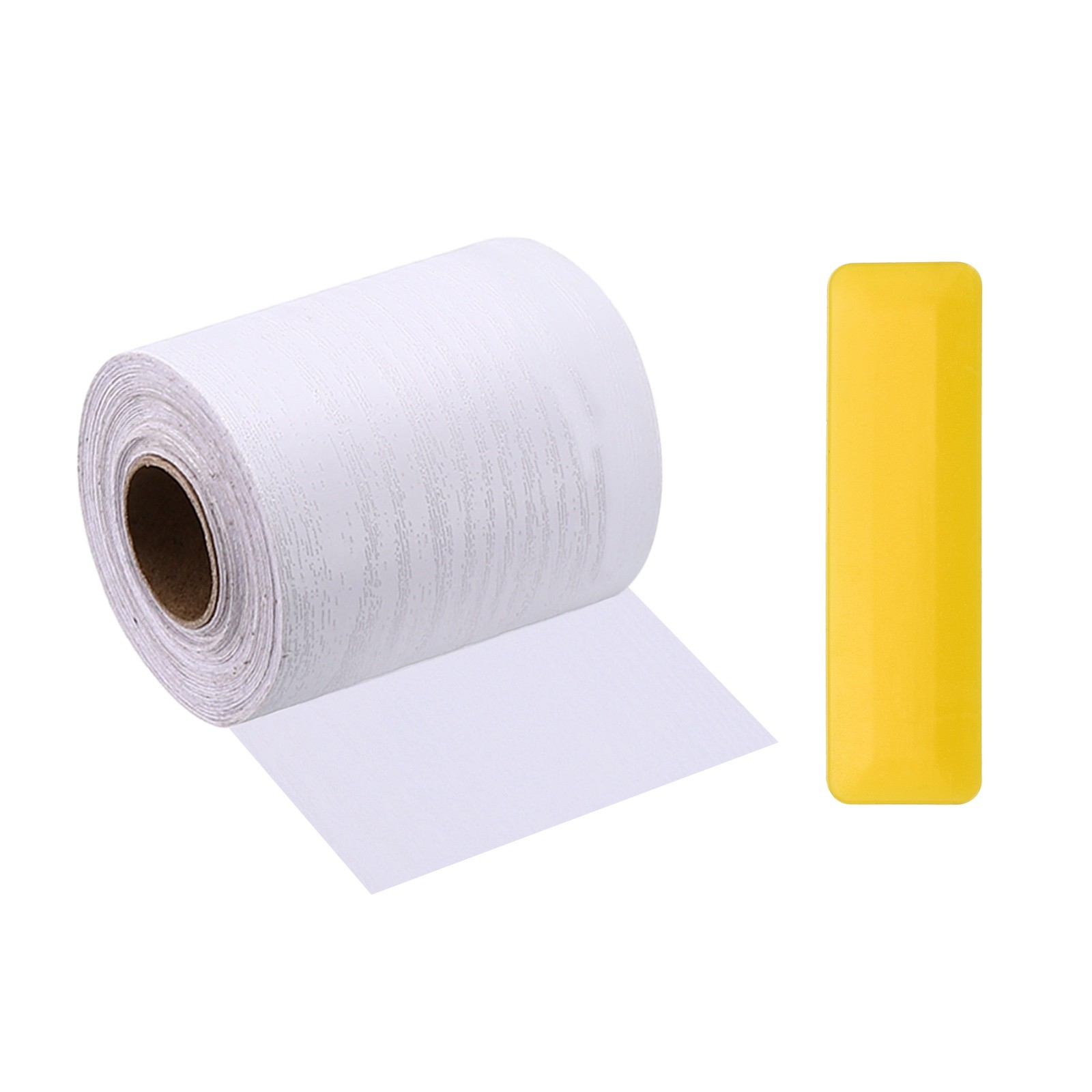 3" x 33ft Self Adhesive Wood Grain Repair Tape with Scraper, White Wood