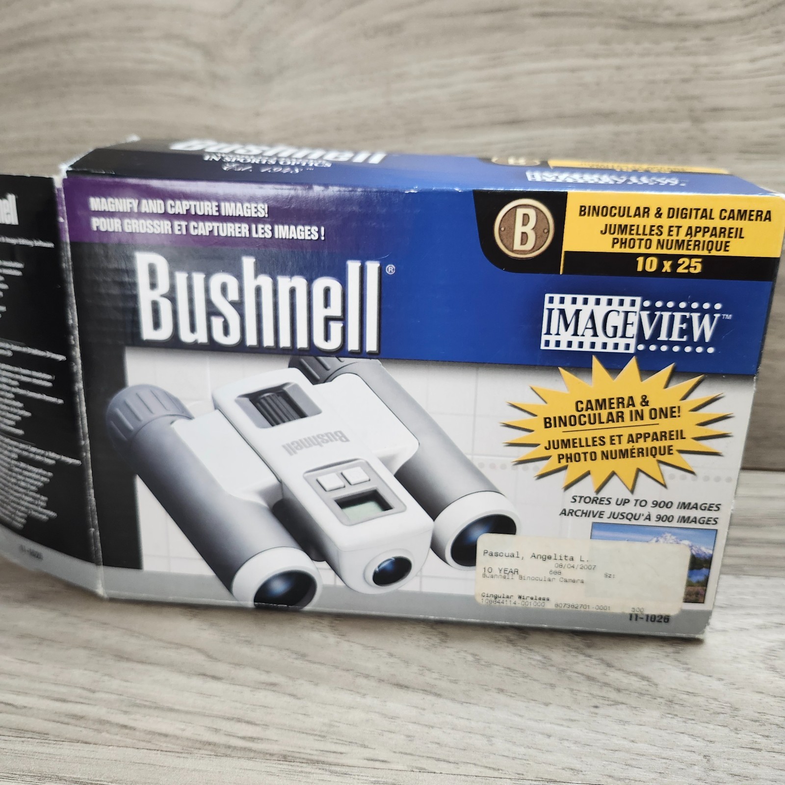 Bushnell ImageView 10x25 Binocular & Digital Camera11-1026 W/Box