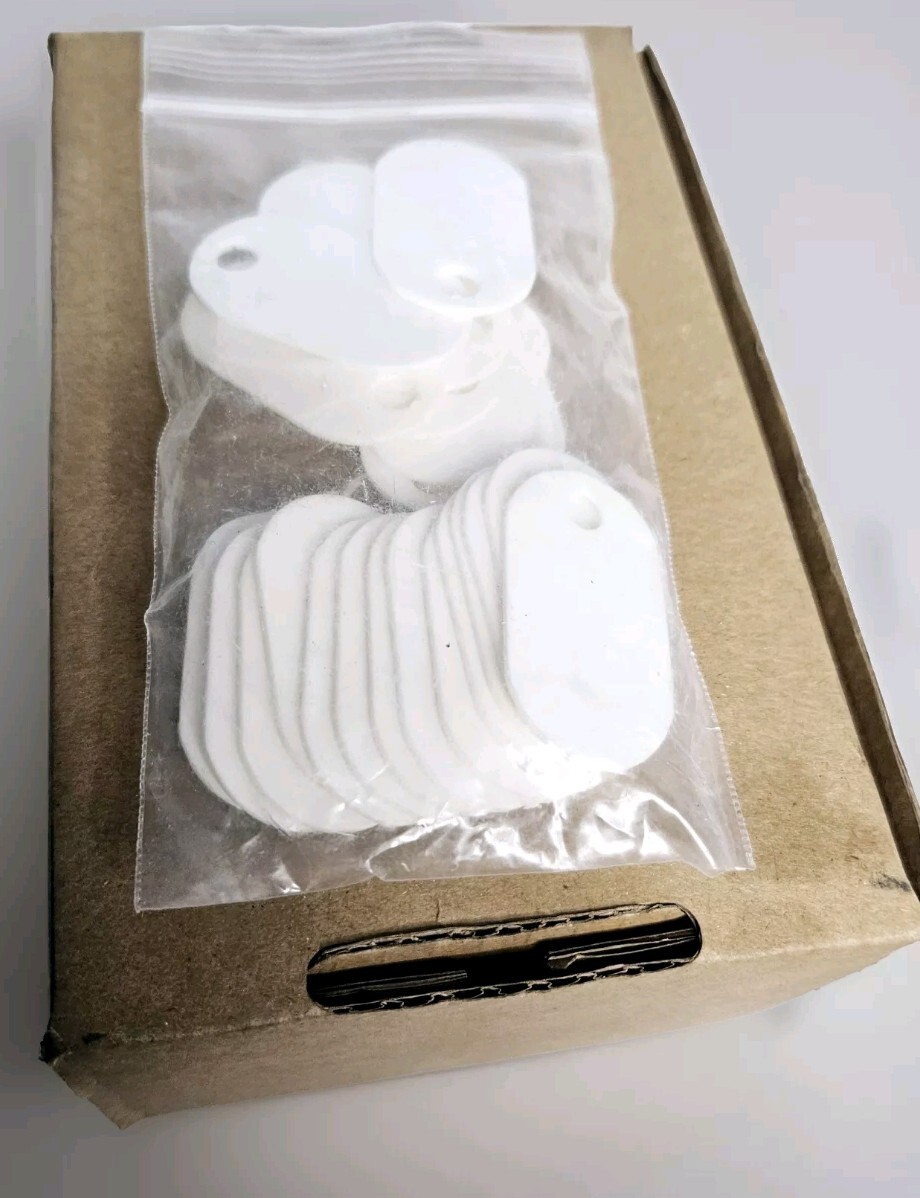 145P Tags (Bag of 25) White 94V0 UL Rated-"BURNDY Style  Plastic Tags