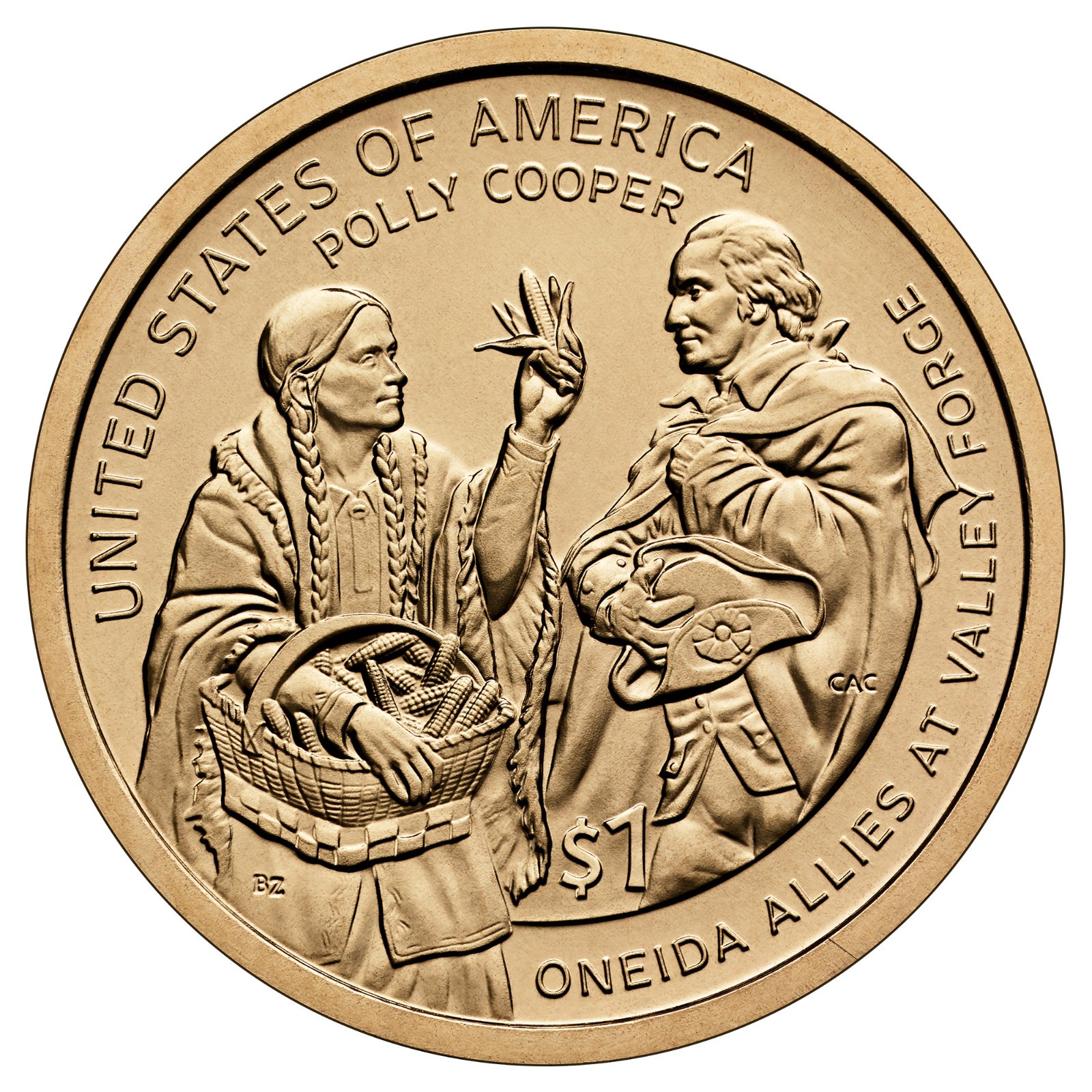 2026 P $1 Native American - Polly Cooper @ Valley Forge - Golden Dollar