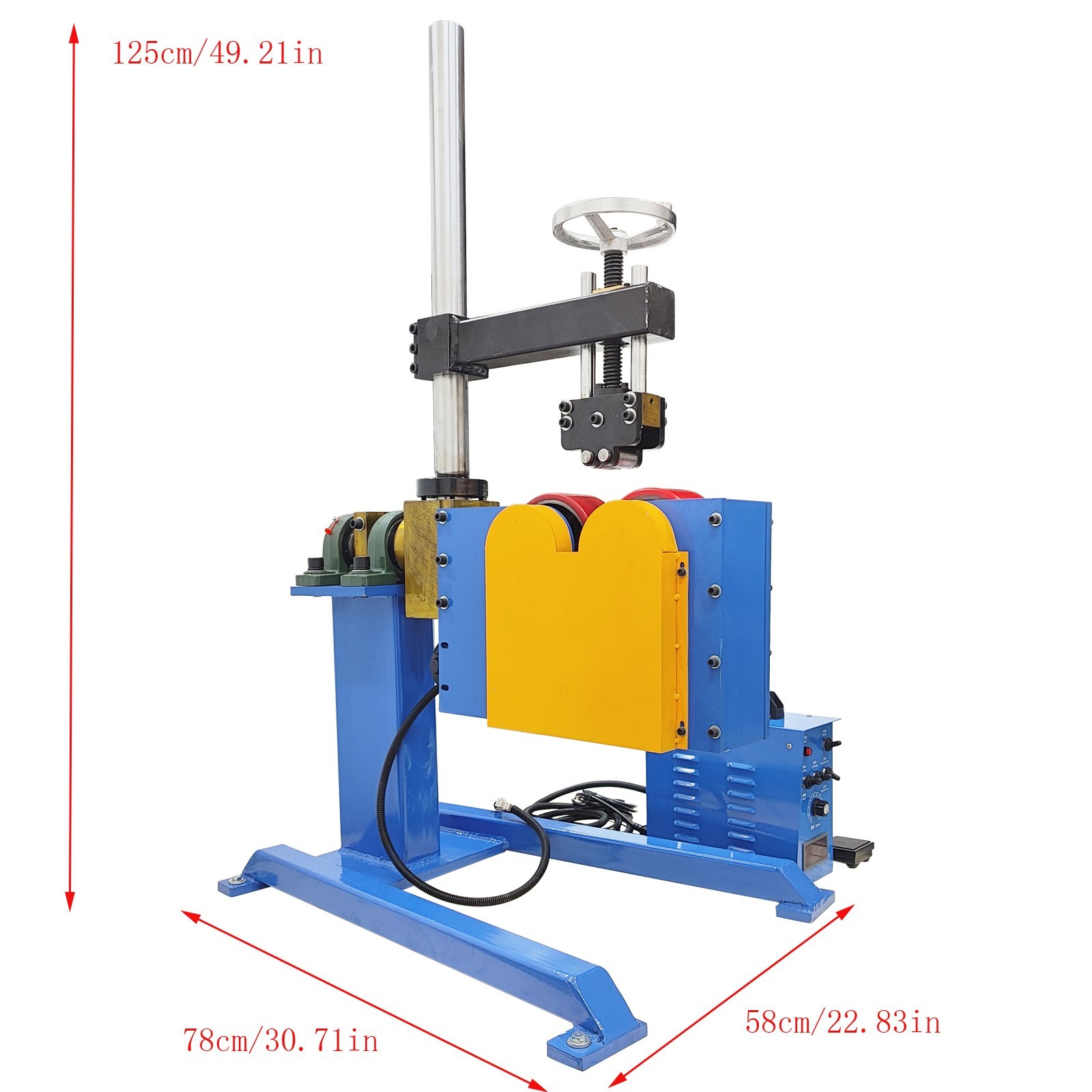 110V 660lb Welding Turning Roller Rack Press Wheel Type Welding Positioner