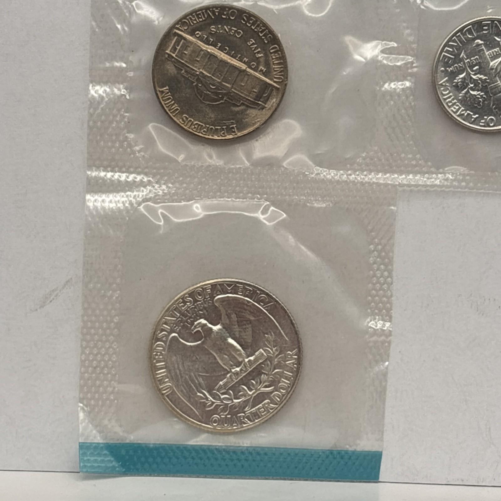 1963 Philadelphia Mint UNCIRCULATED Set Missing Half - 90% silver quarter & dime