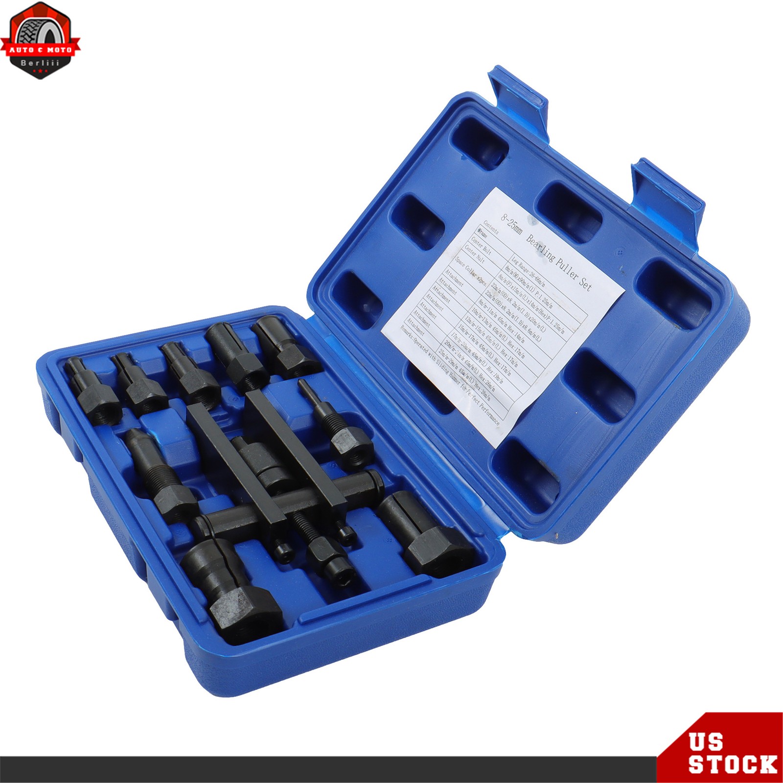 10PCS 8-25MM Motorcycle Inner Bearing Puller Tool Wheel Inner Bearing Removal