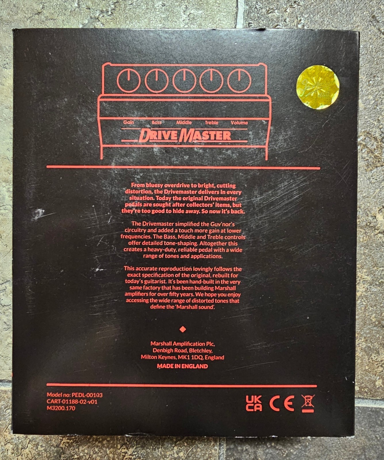 Marshall Limited Edition Drive Master Reissue Pedal - Open Box