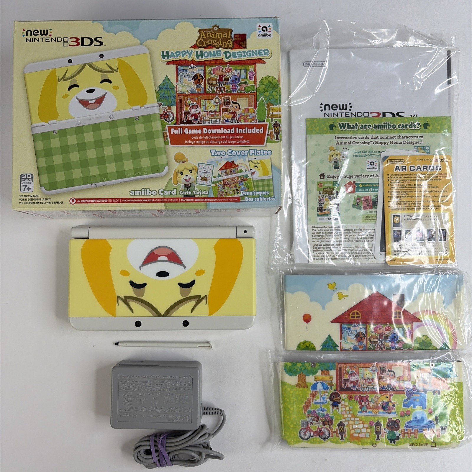 New Nintendo 3DS Animal Crossing Happy Home Designer Edition Complete Box Plates