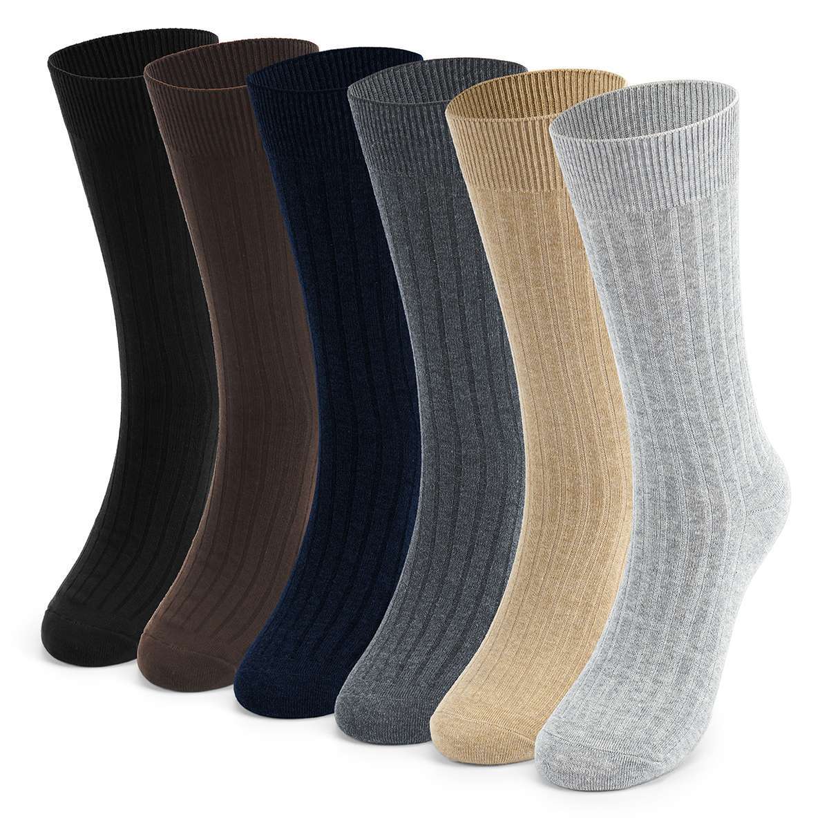 Multicolor Mens Cotton Athletic Sport Long Work Crew Socks Size 7-9 ,9-11, 11-13