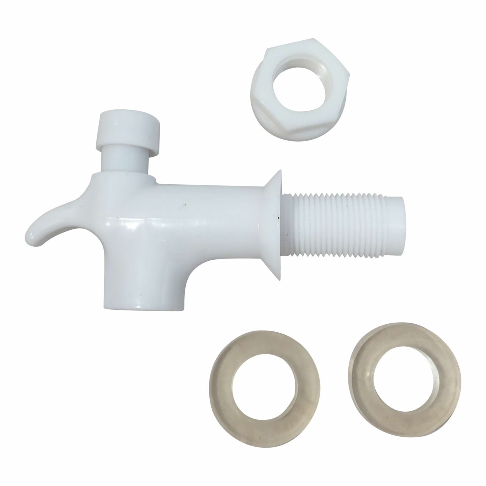 Water Spigot Replacement, White Plastic Water Dispenser Push Button faucet