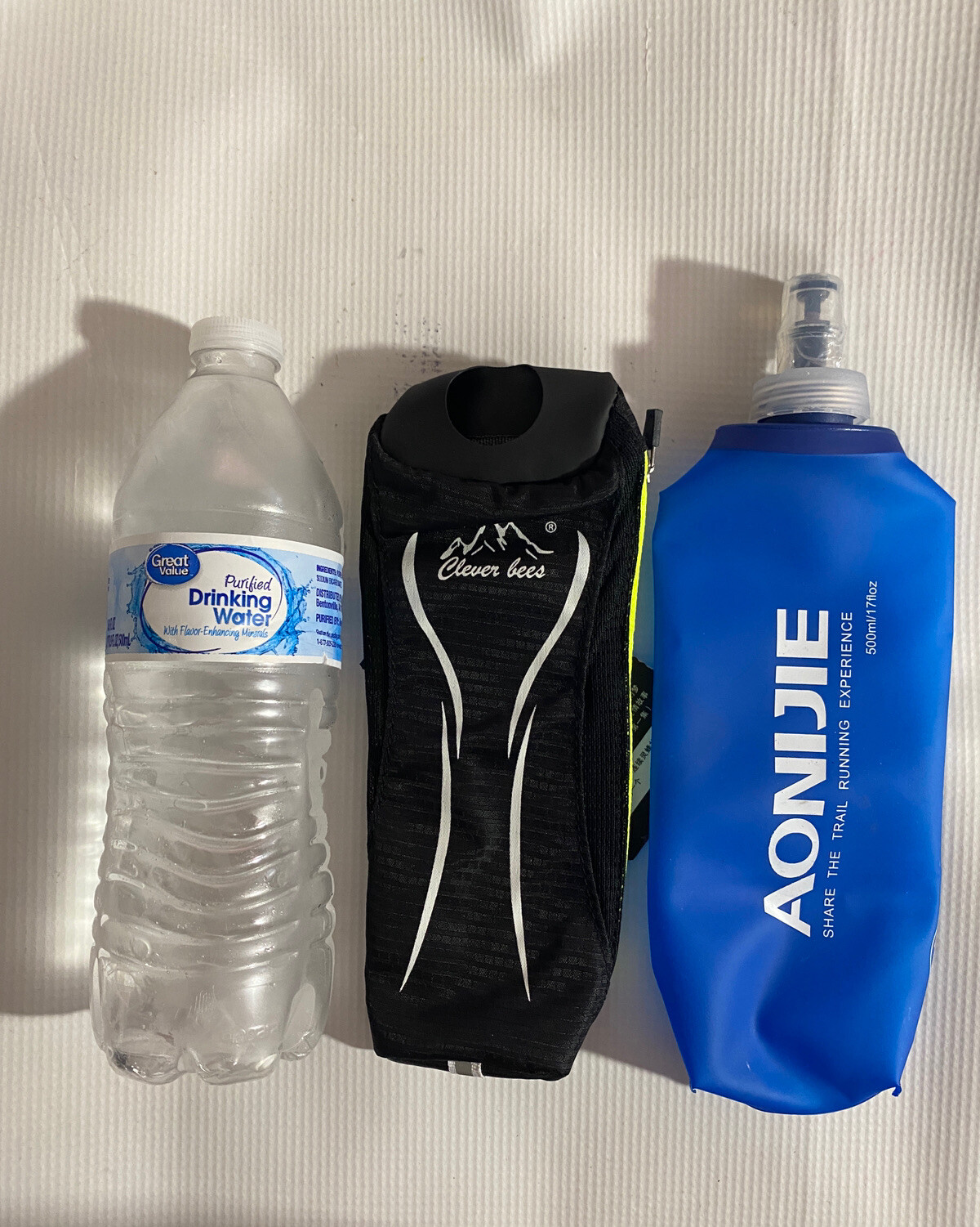 Water Bottle Holder Hand-held Flask Wrist Storage Bag Hydration Pack Fuel