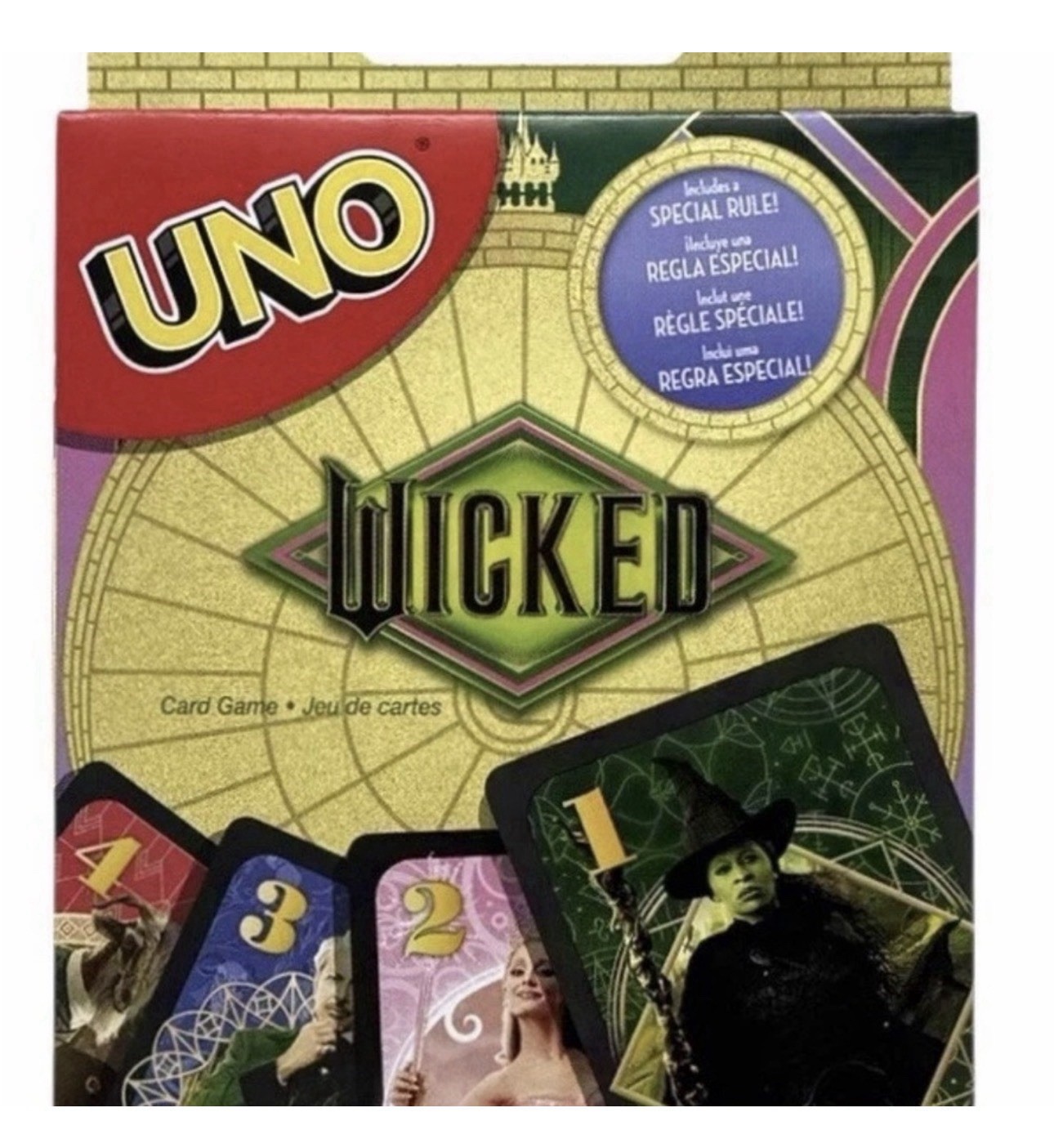 WICKED: Mattel UNO Cards Game ELPHABA, GLINDA. FIYERO, OZ - SOLD OUT IN STORES