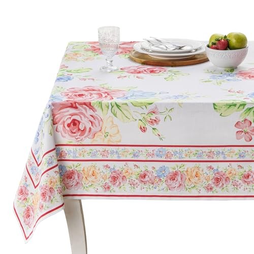 Table Cloth Square Table 100% Cotton 60 x 60 Inches Tablecloth Reusable