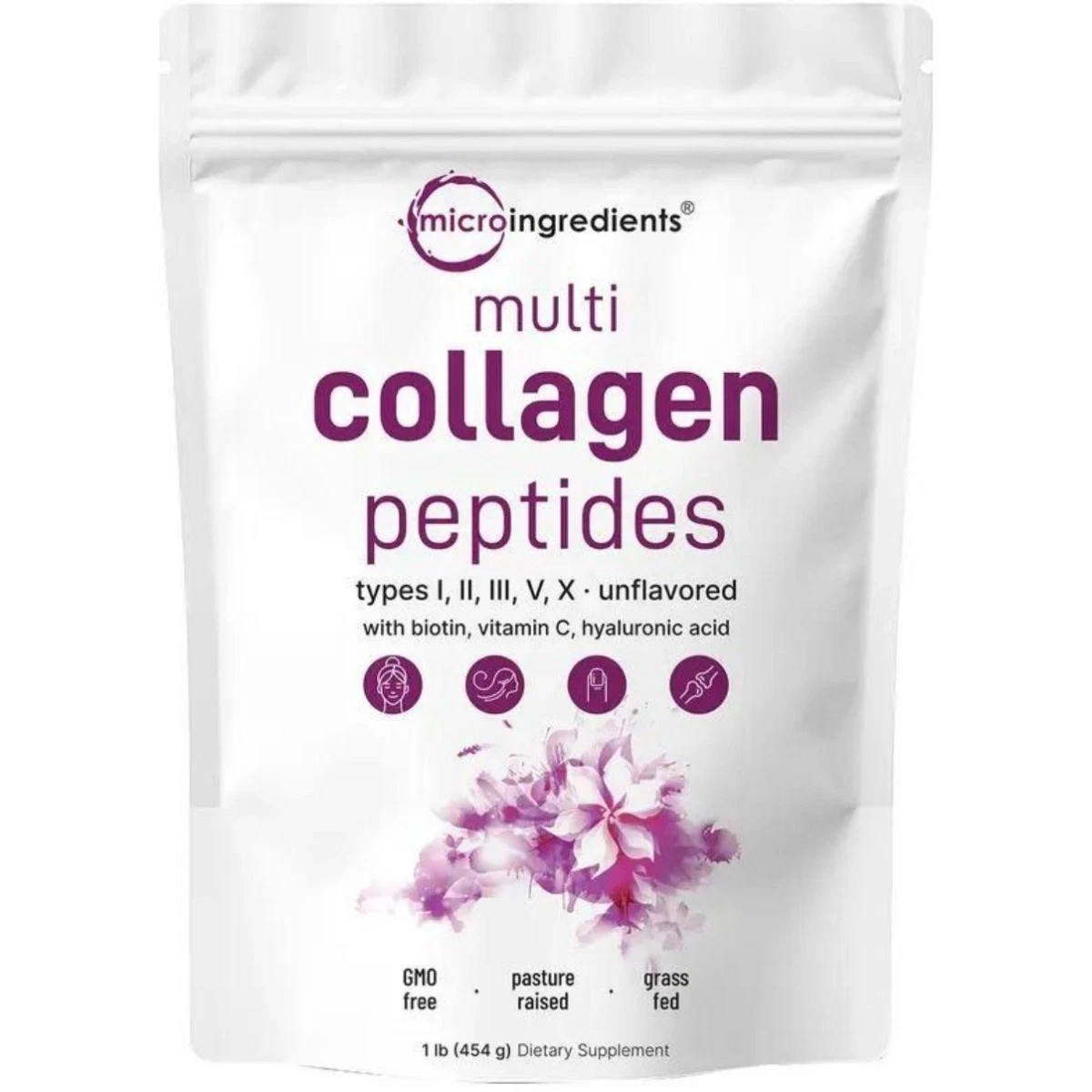 Multi Collagen Peptides I/II/III/V/X with HA & Biotin for Hair Skin Nails