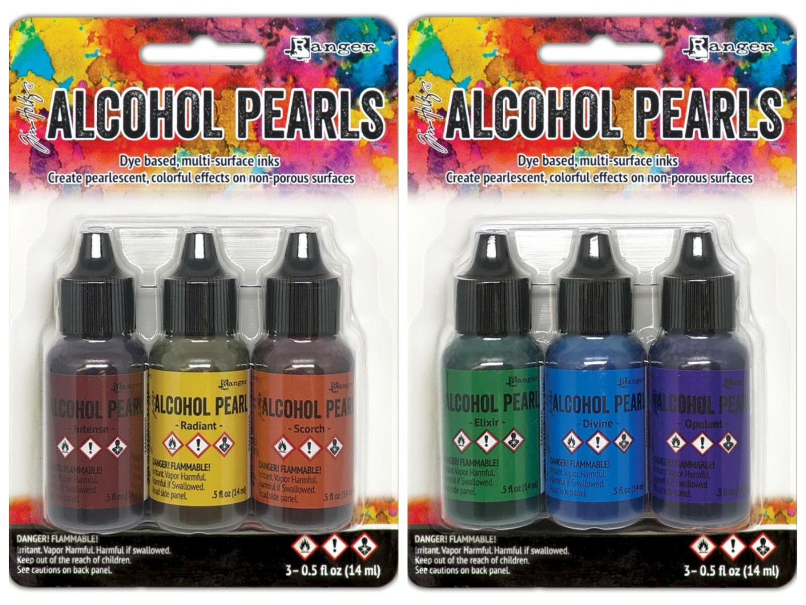 Ranger Tim Holtz ALCOHOL INK PEARLS- Kit #5 & #6- 6 COLORS- 2022 MSRP $28