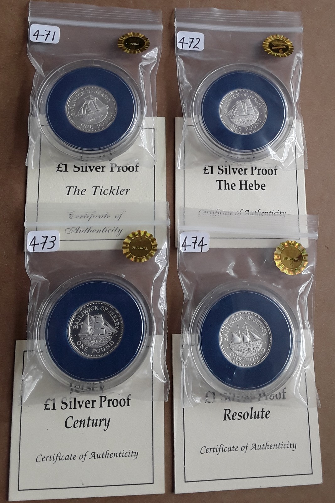 1991-93 JERSEY £1 SILVER Ag 925 INVESTMENT BULLION SEE MENU