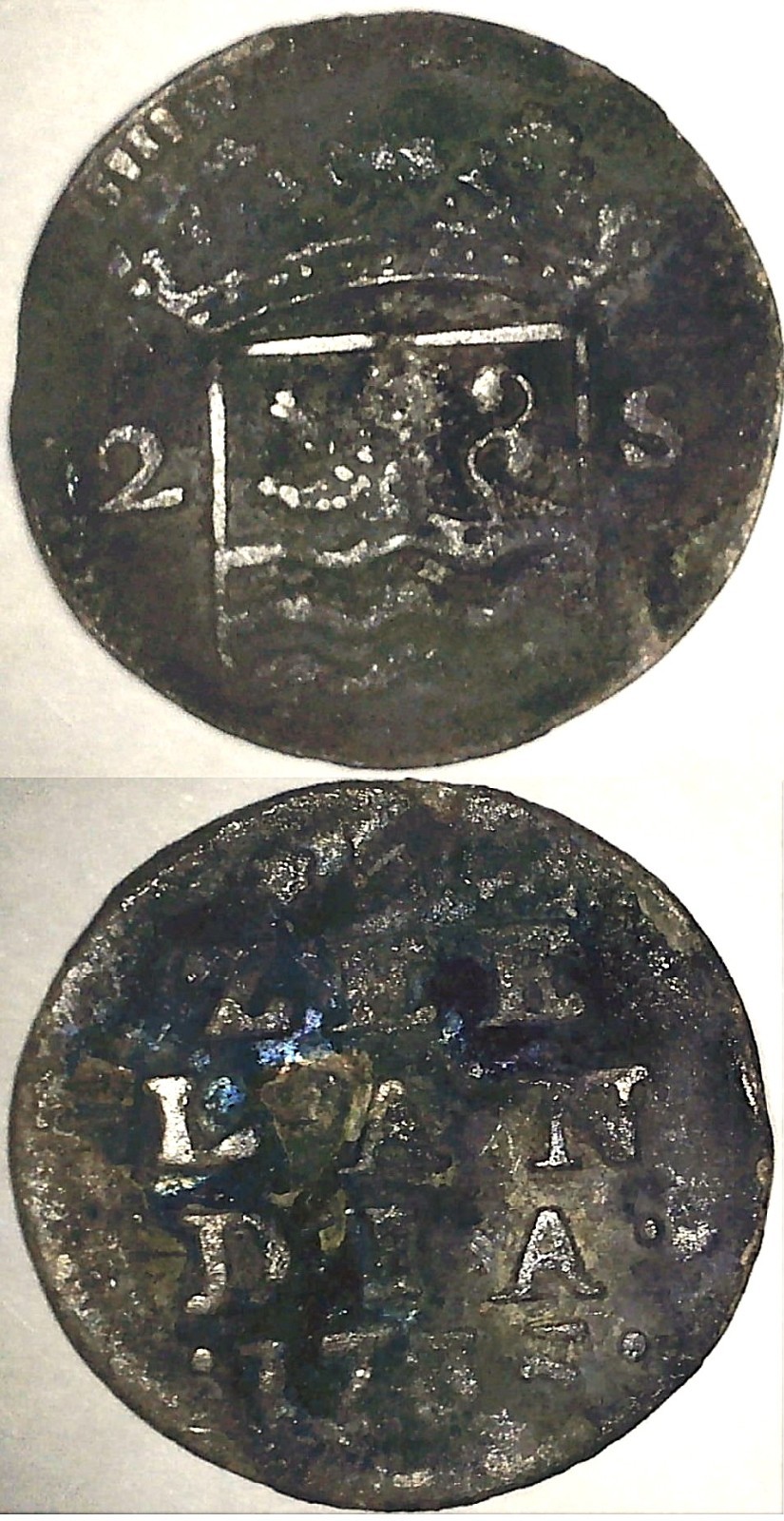 ZEELAND 1735 2 Stuivers Dubbeltje Dubbele Wapenstuiver Dutch Middelburg Mint ZLX
