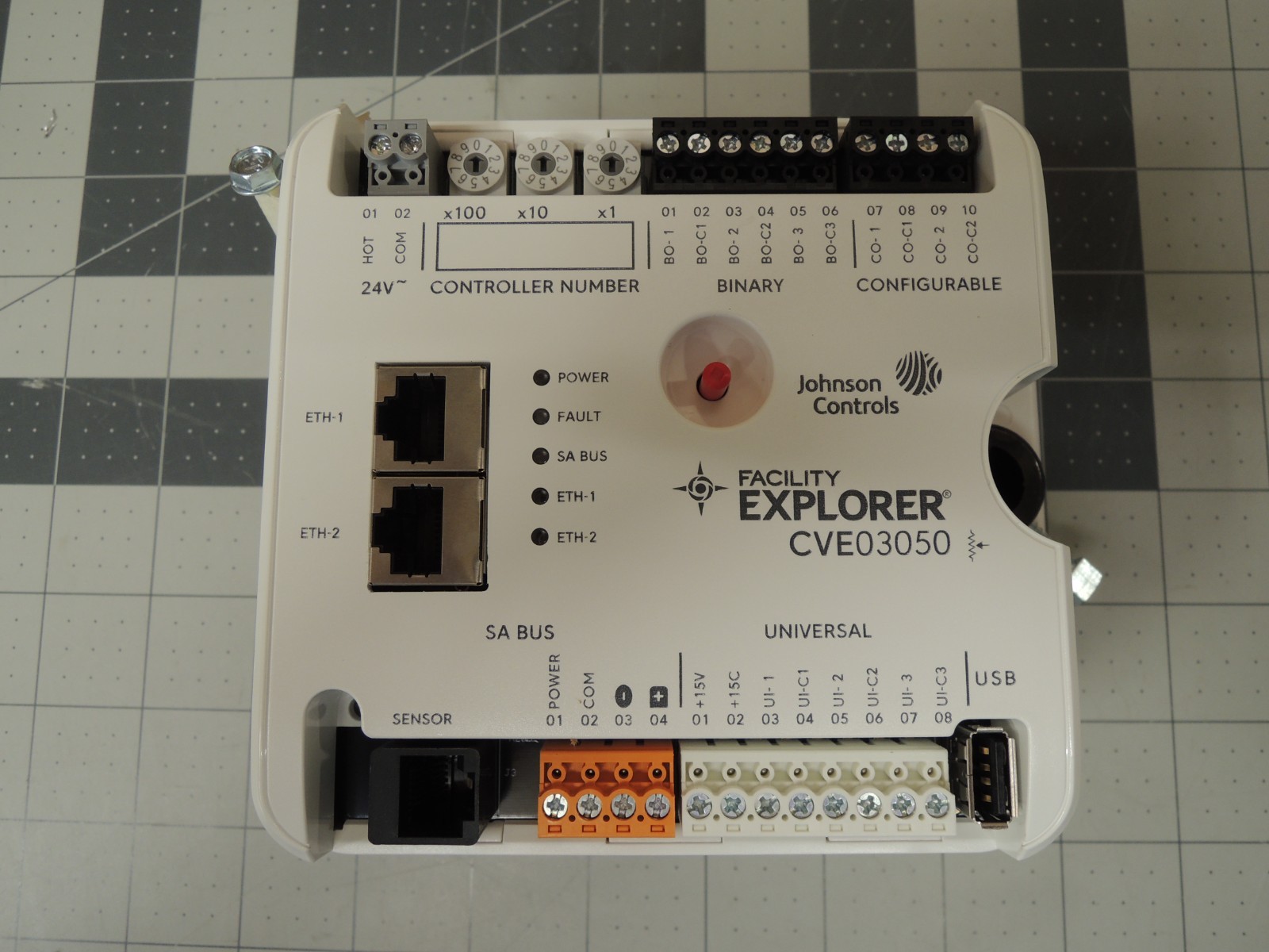 Johnson Controls F4-CVE03050-0P VAV Box Controller w/ Actuator & DPT Sensor