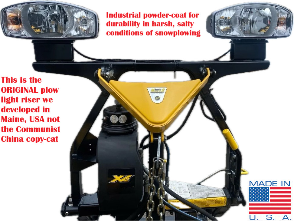 for FISHER snowplow Headlight 3" HEIGHT EXTENSION KIT hd steel (Made in USA)