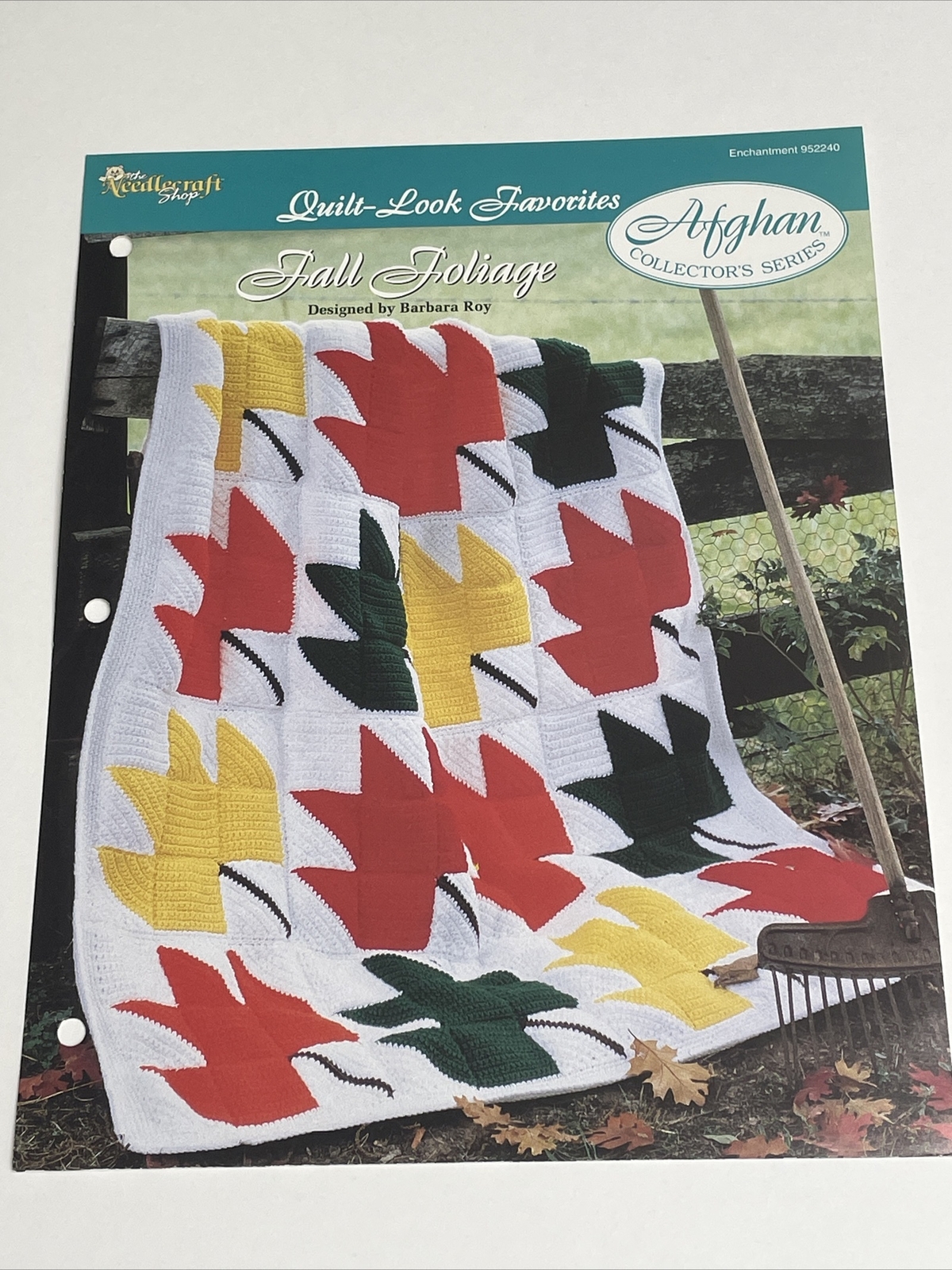 Fall Foliage Afghan Quilt Look Crochet Pattern Needlecraft Shop