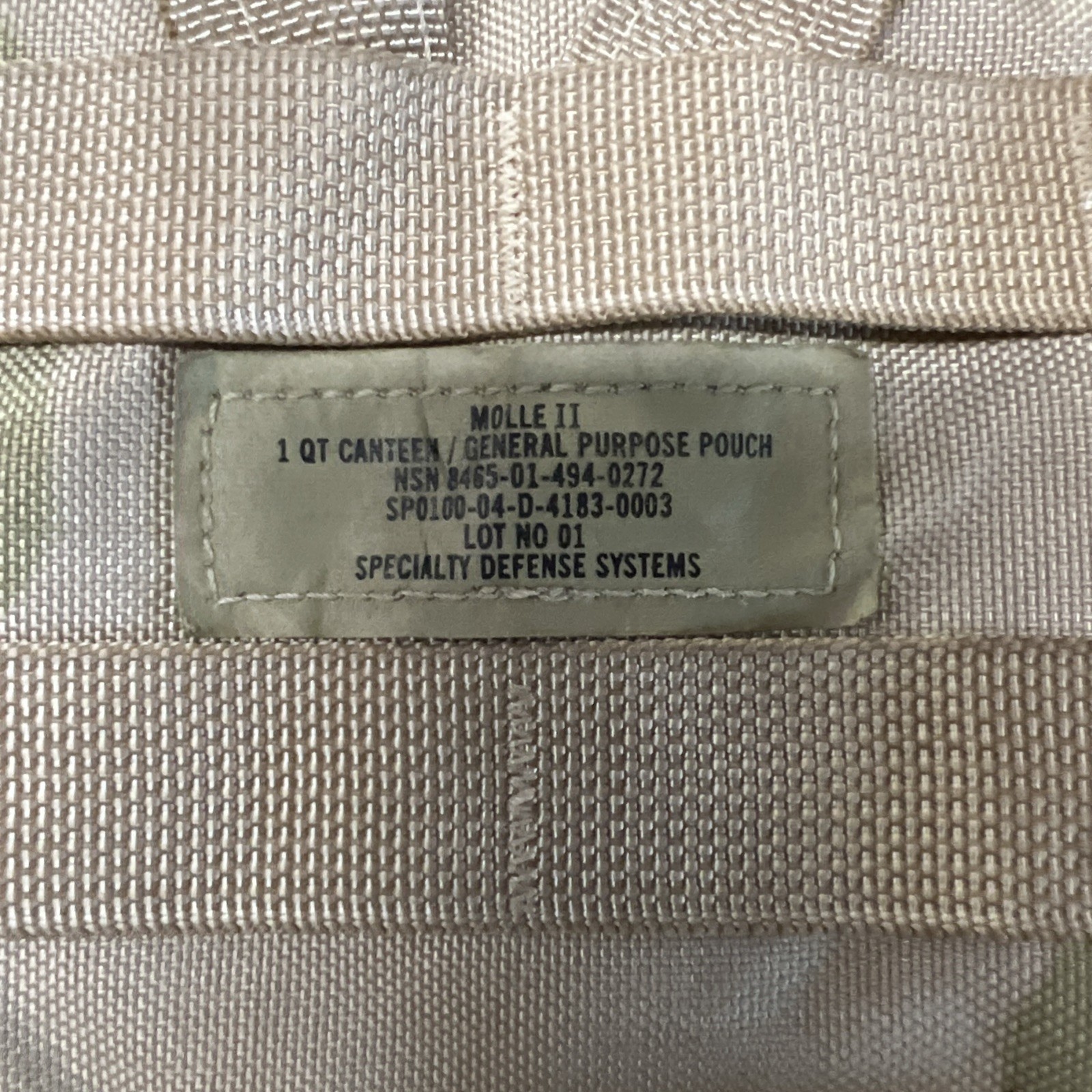 US Military Molle 1 Quart Canteen Pouch 8465-01-494-0272 Desert Camo Free Ship