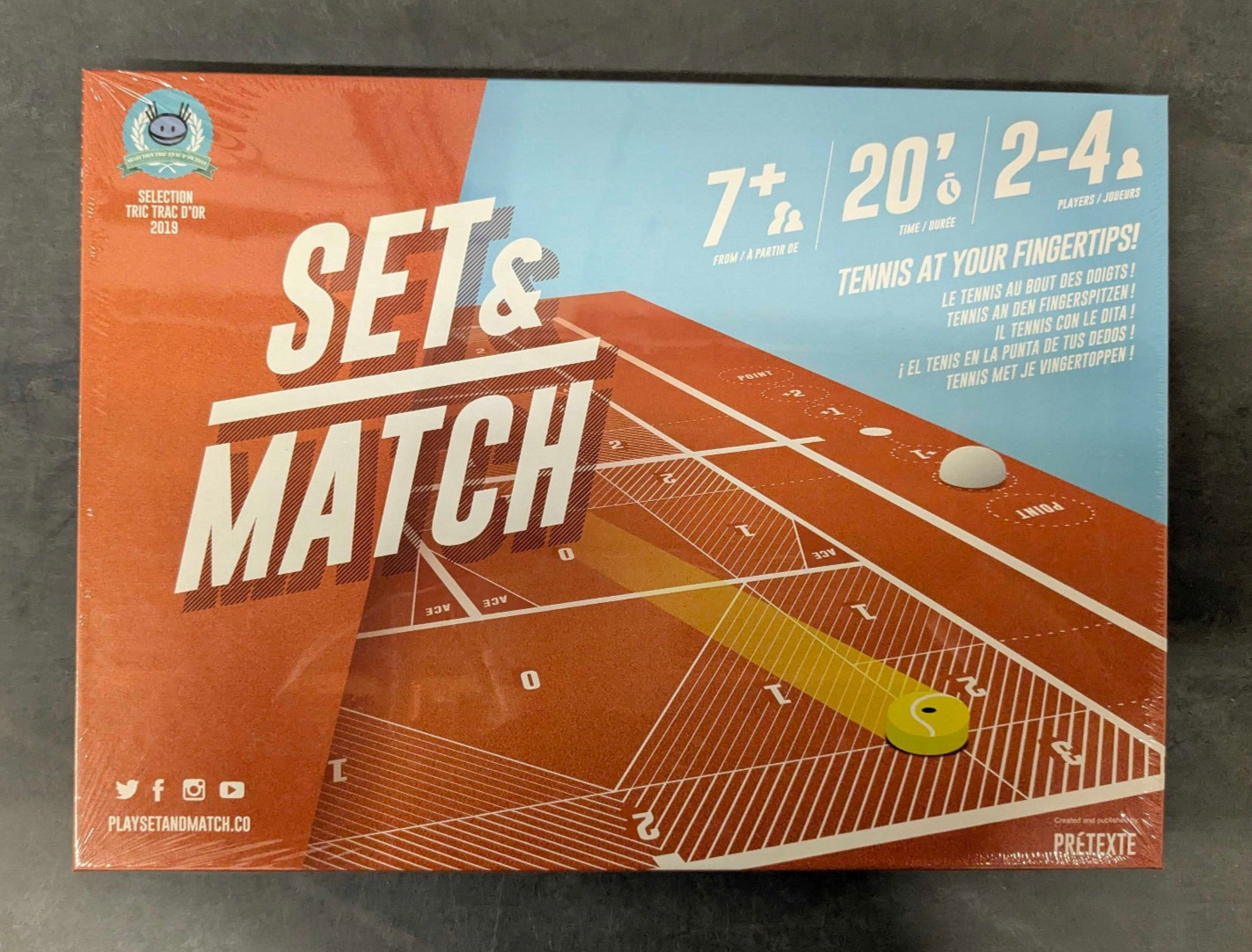 Set & Match Tennis Sports Board Game by PRETEXTE SAS (Damaged)