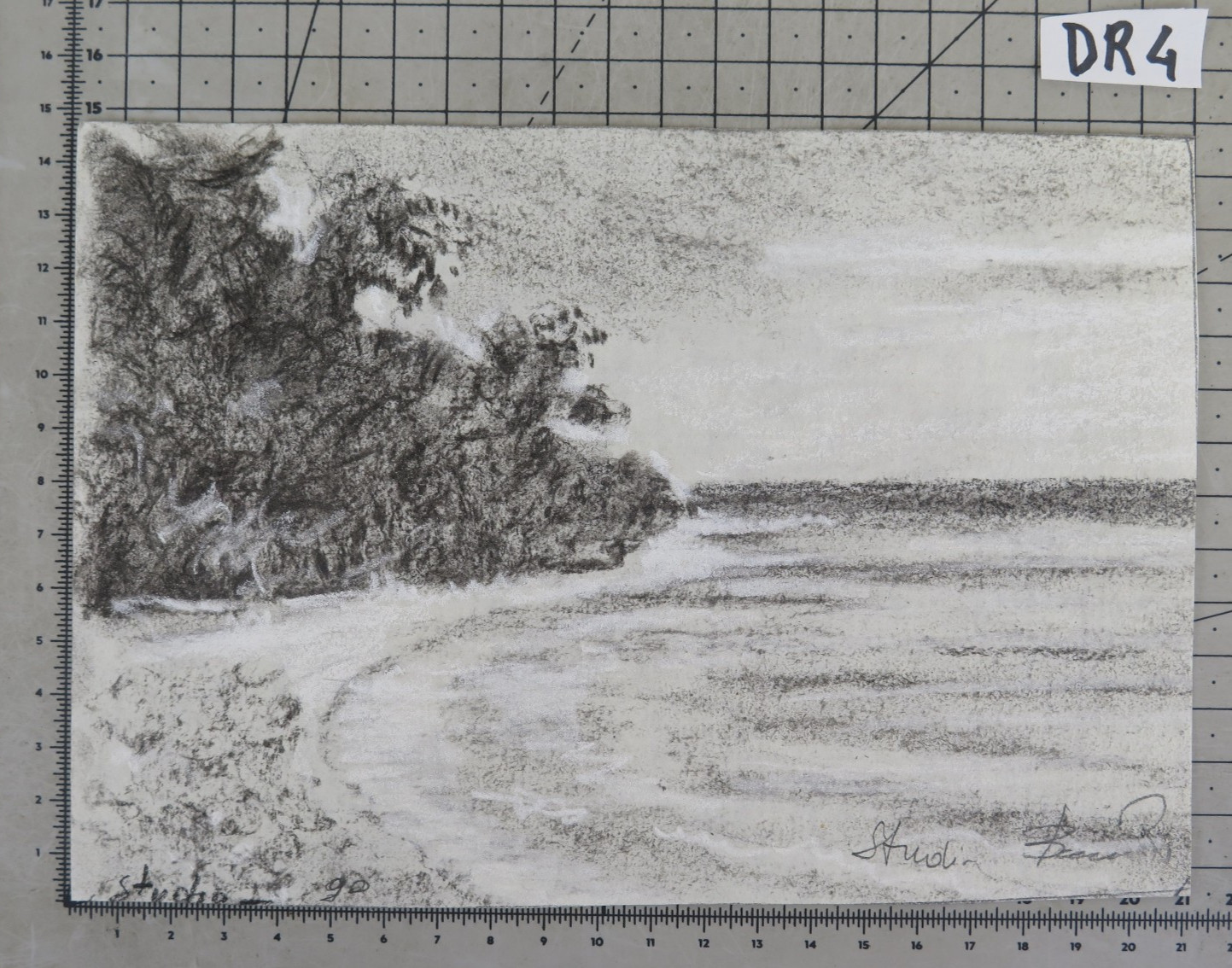 Drawing Dated 1990 Preparatory Study Signed Beccaria Pencil On Paper DR4