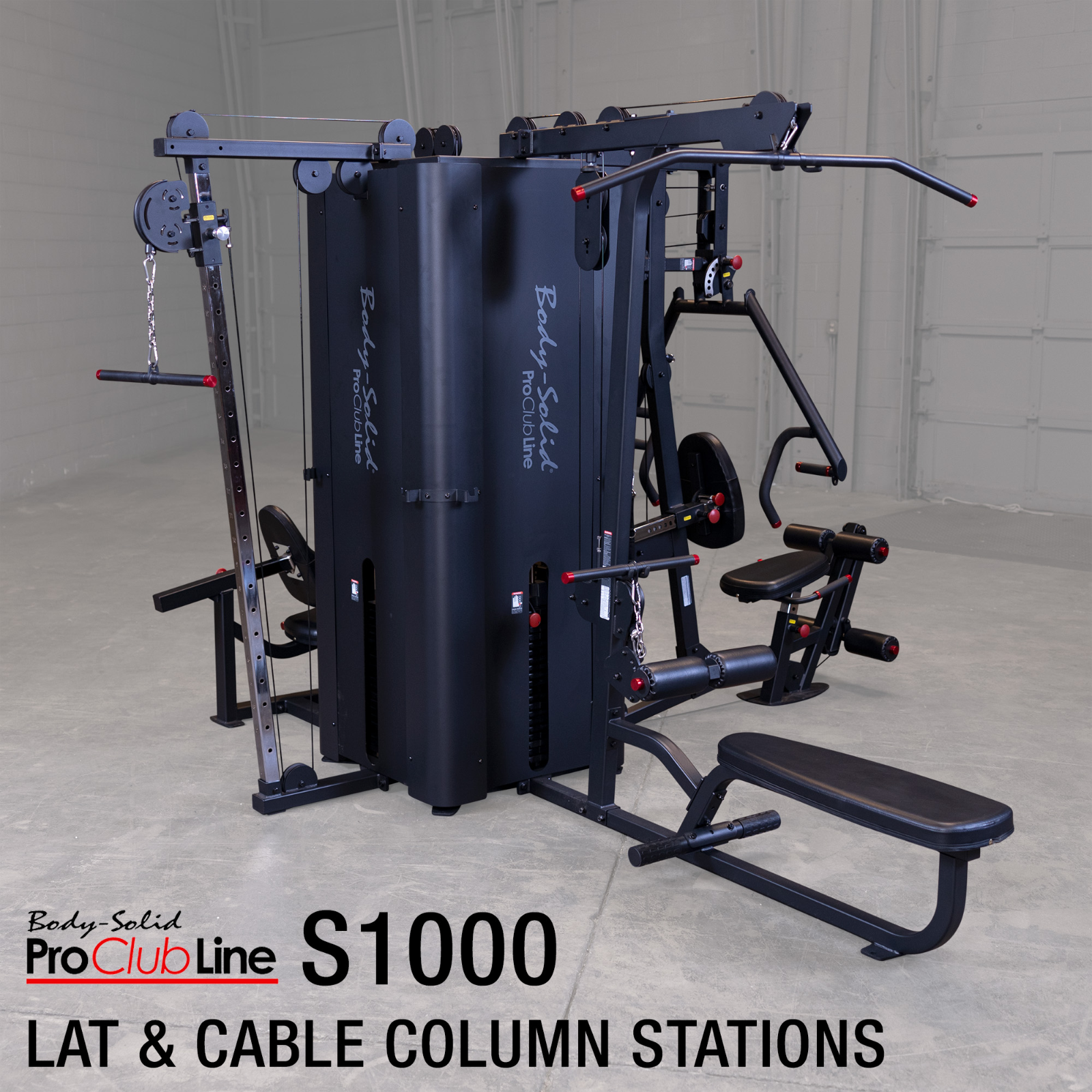 Body Solid S1000 Commercial Four Stack Gym Multi Station Selectorized Machine