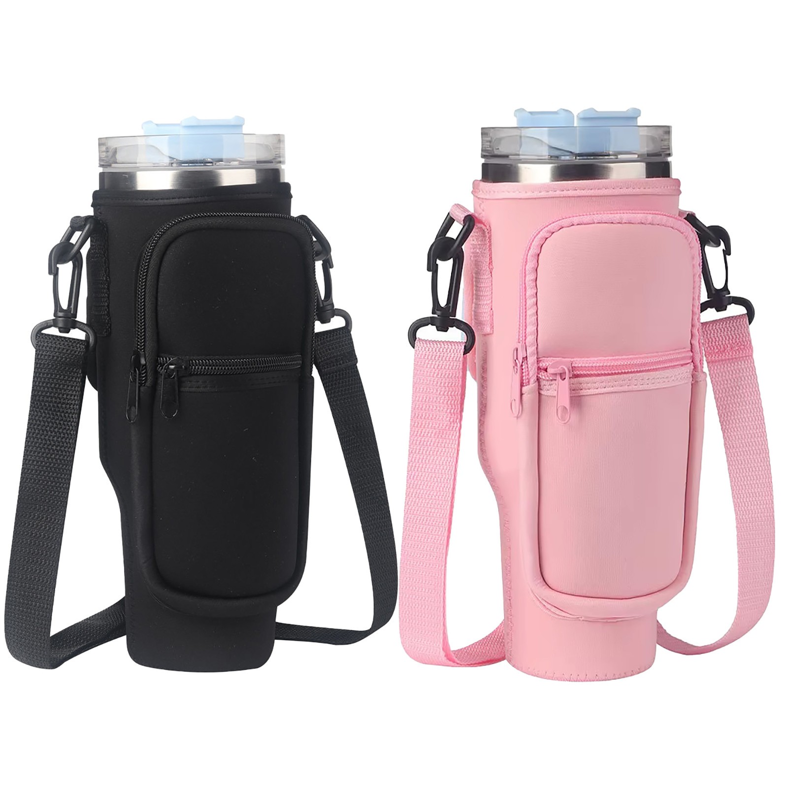 Water Bottle Carrier Bag for 24–30oz Tumbler | Phone Pocket Crossbody Holder