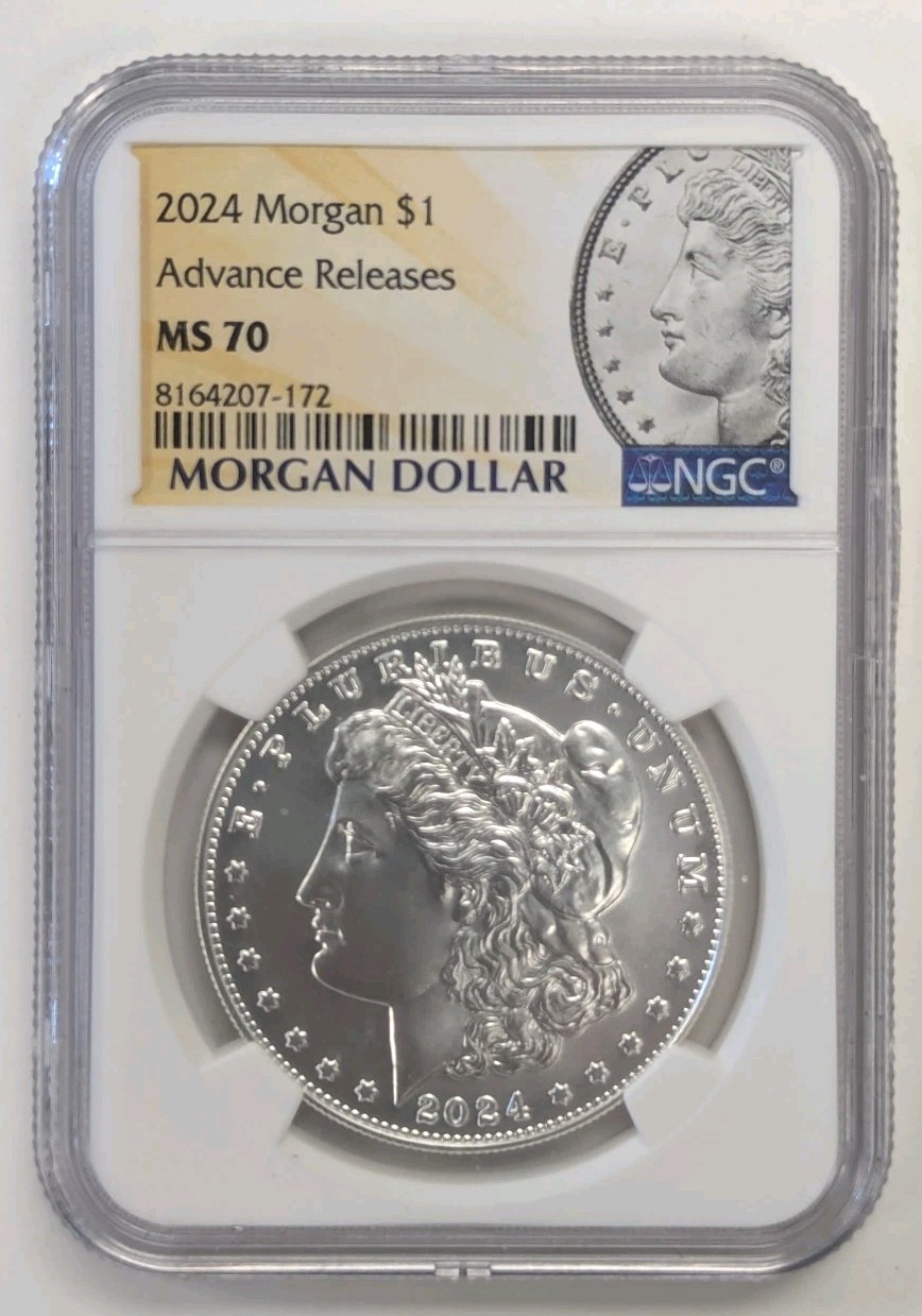 2024 $1 Morgan Silver Dollar NGC MS70 ADVANCE RELEASES.  Z174