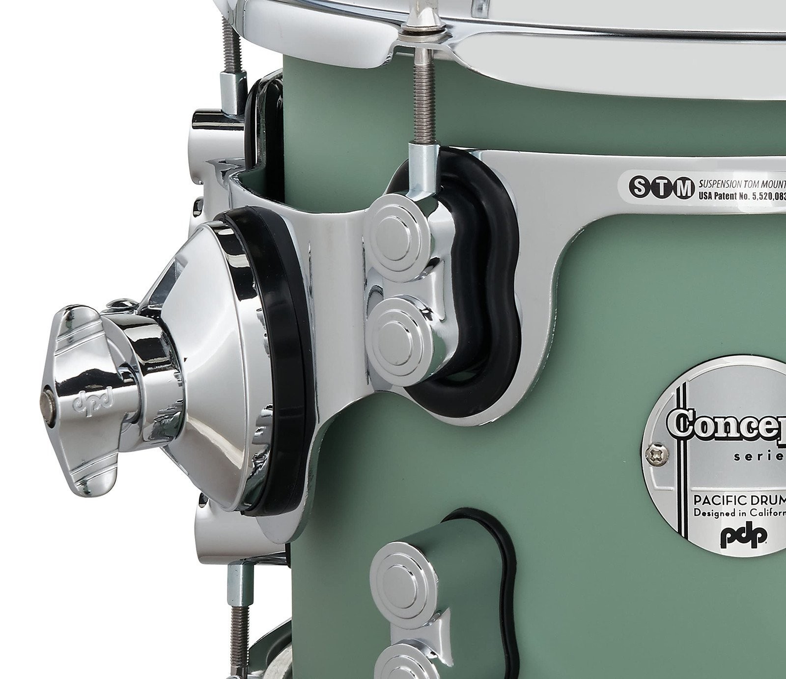 Pacific Drums & Percussion Drum Set PDP Concept Maple 7-Piece, Satin Seafoam...
