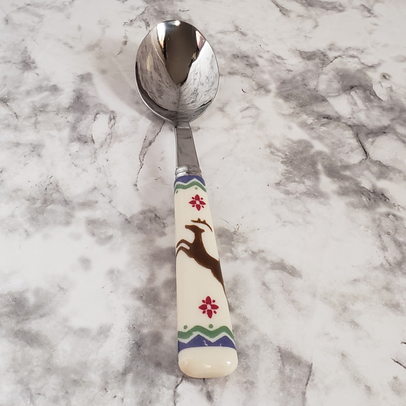 Pfaltzgraff Nordic Christmas Teaspoon Spoon Replacement Reindeer Flatware