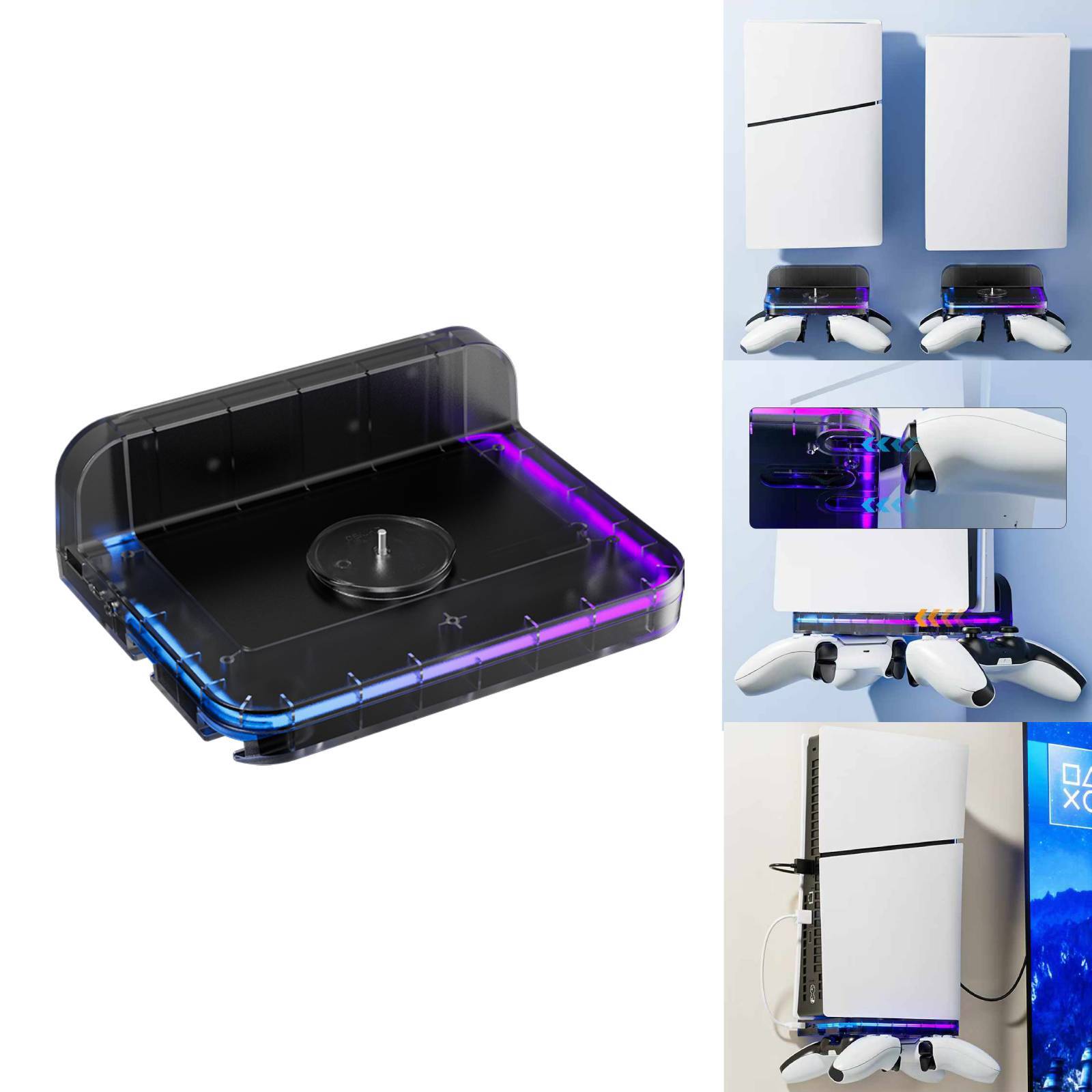 Host Wall Hanging Bracket  For Sony PS5/PS5 Slim/PS5 Pro Console Handle Storage