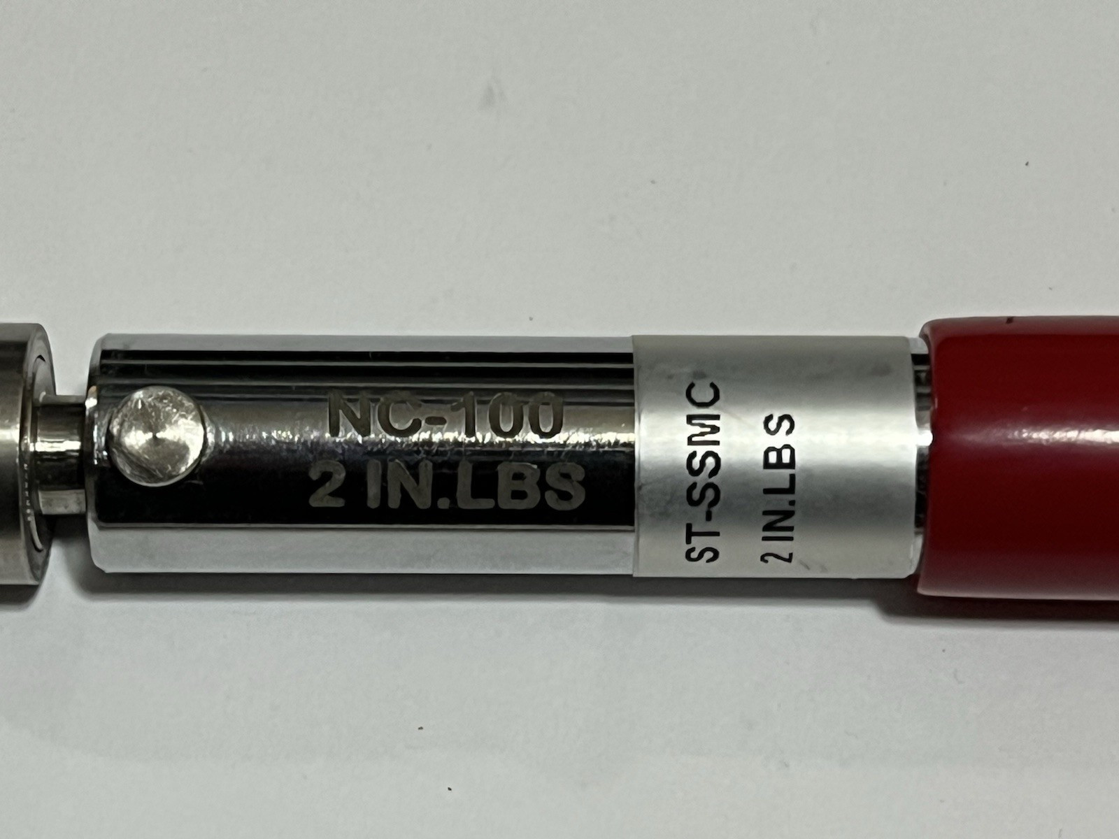 Fairview Seekonk Torque Wrench NC-100 Pre-Set 2 In/Lbs Click Type 5/32 Bit USA
