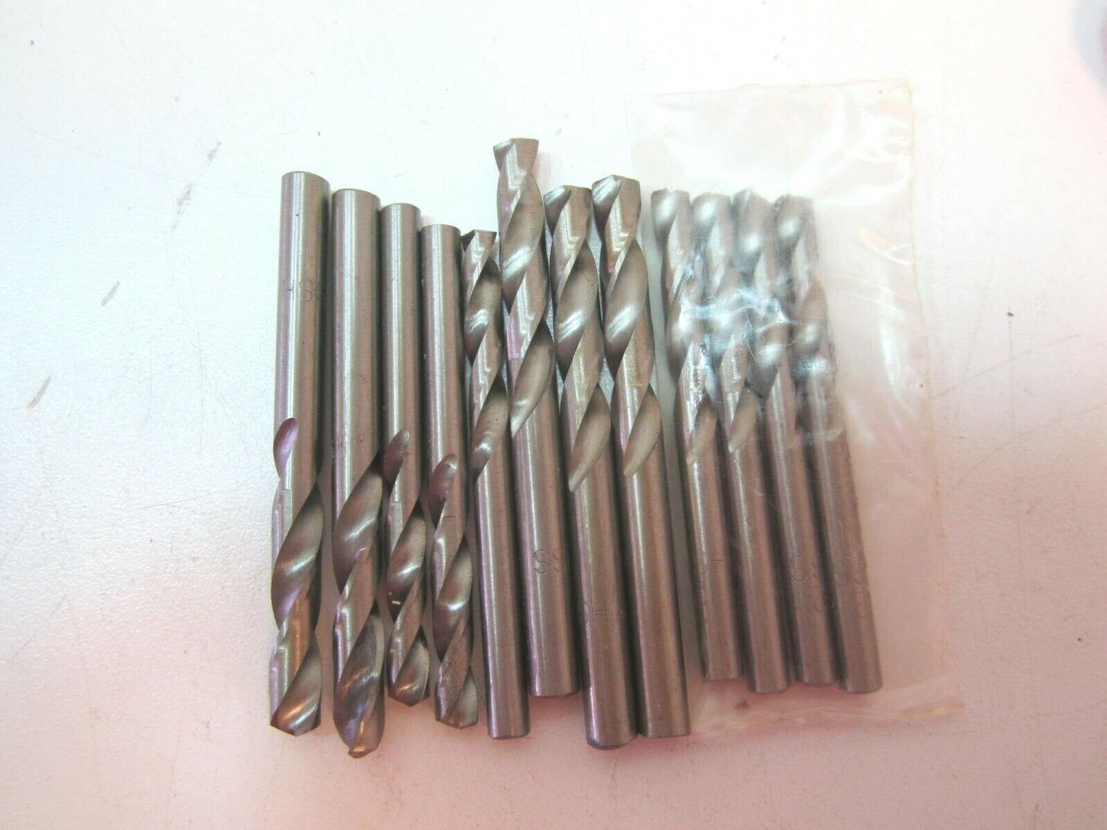 #12 HSS Straight Shank Twist 2 Flute Drill Bits 2-1/2" OAL- Lot of 12