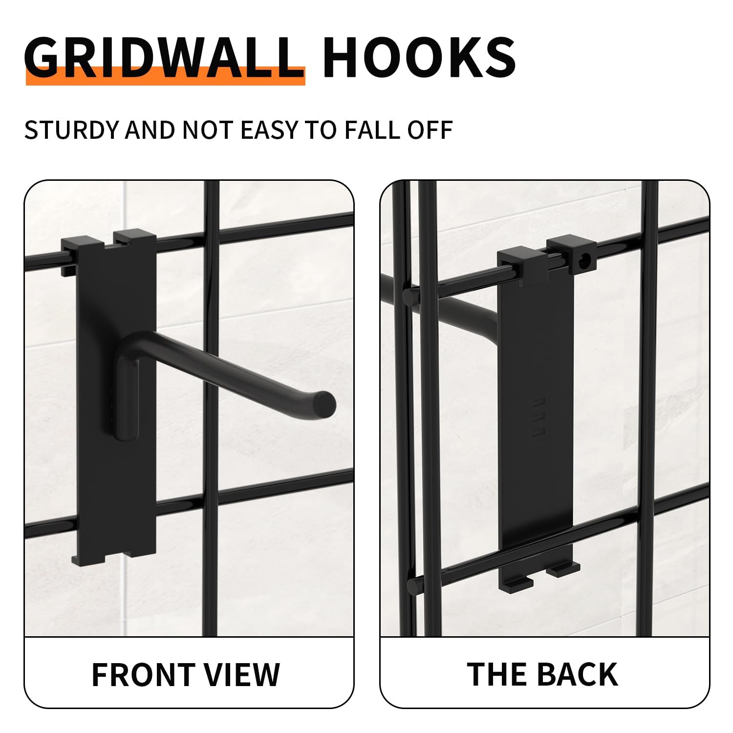 6 Inch Gridwall Hooks Black Display For Grid Wall Panel Retail Store 25 PCS