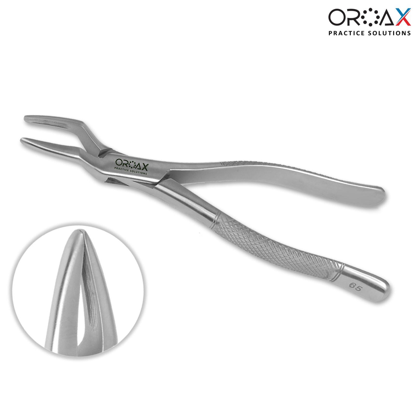 Pinzas de extracción dental 65 para raíces superiores, grado quirúrgico alemán