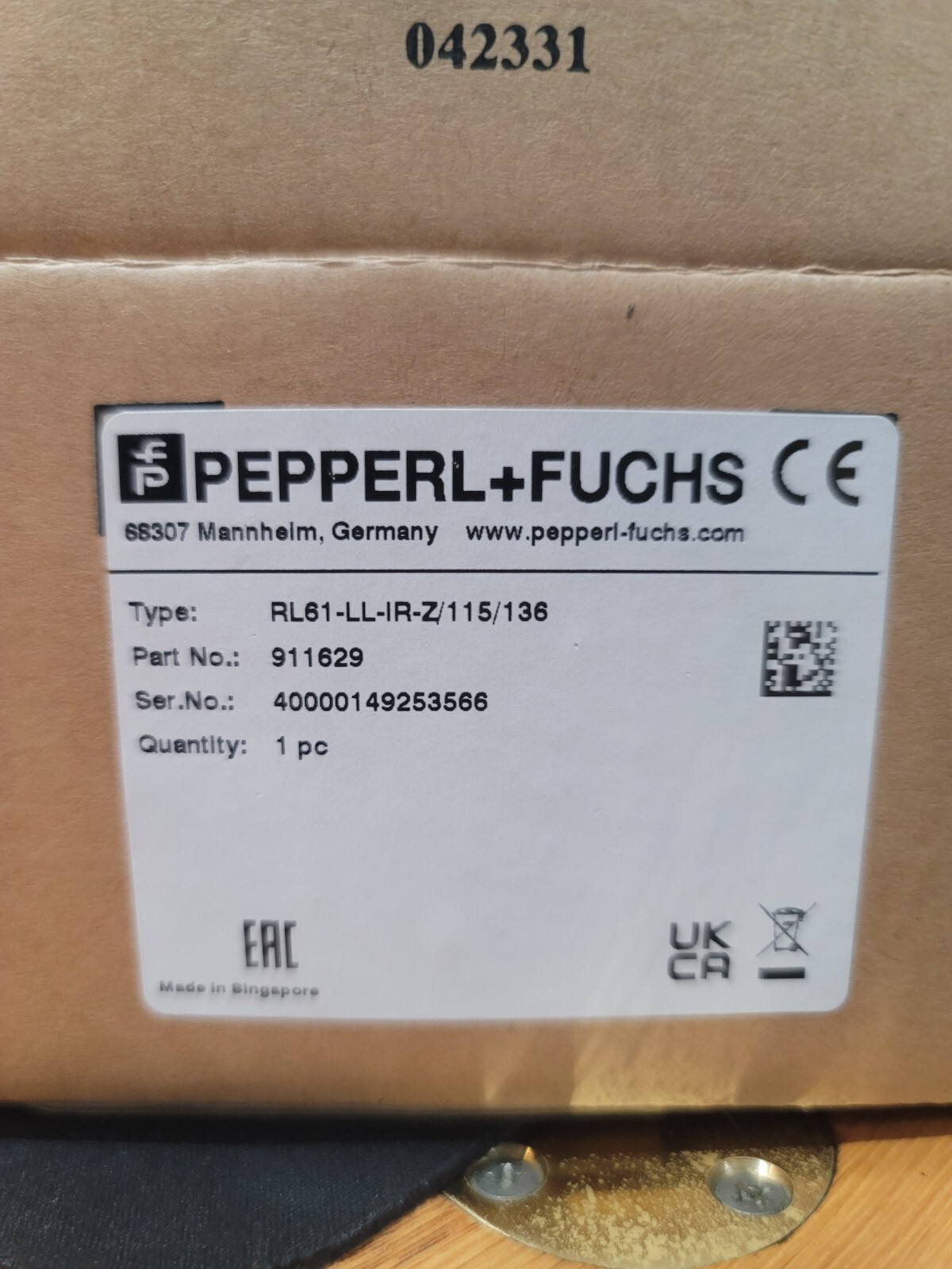 Brand New Pepperl+Fuchs RL61-LL-IR-Z/115/136  911629