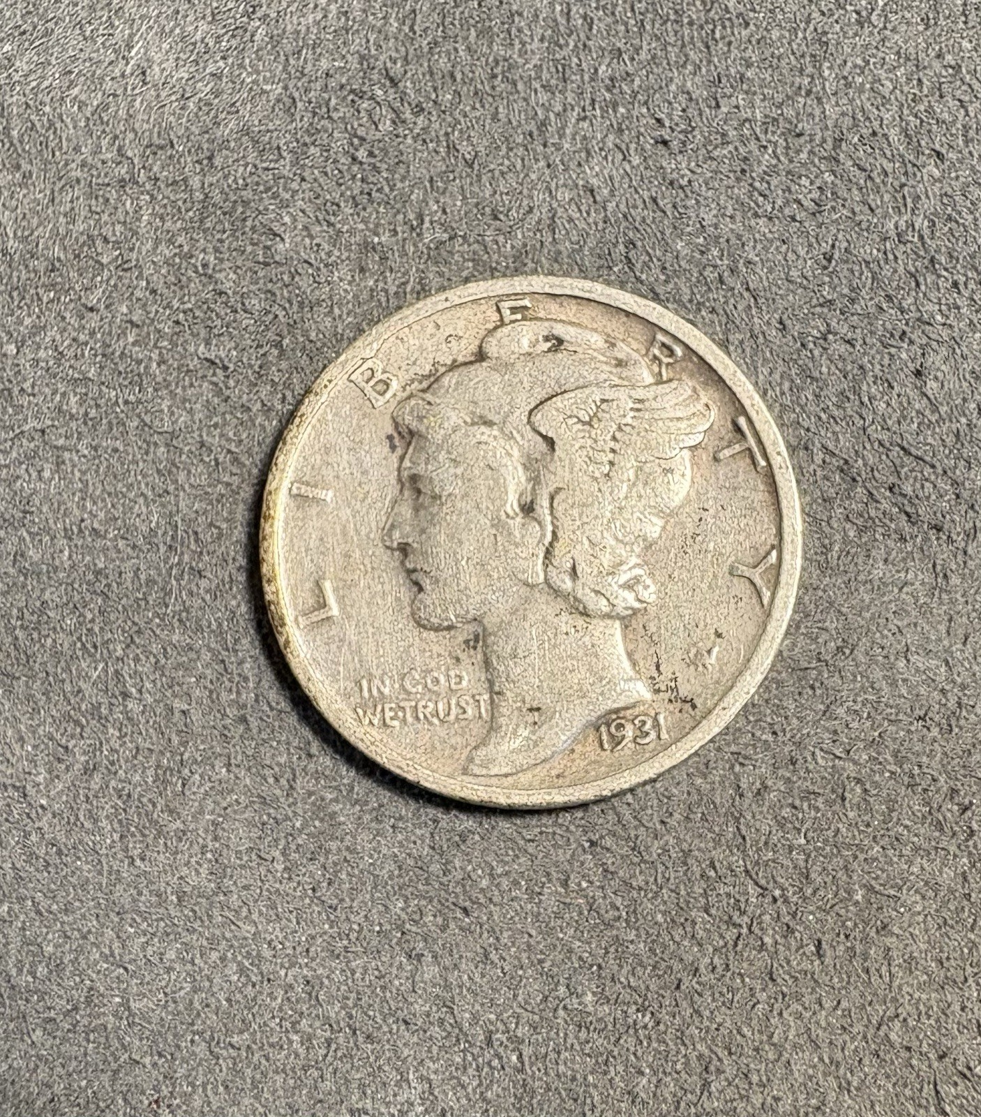 1931 S Mercury Dime 90% Silver F/VF 10c San Francisco Mint