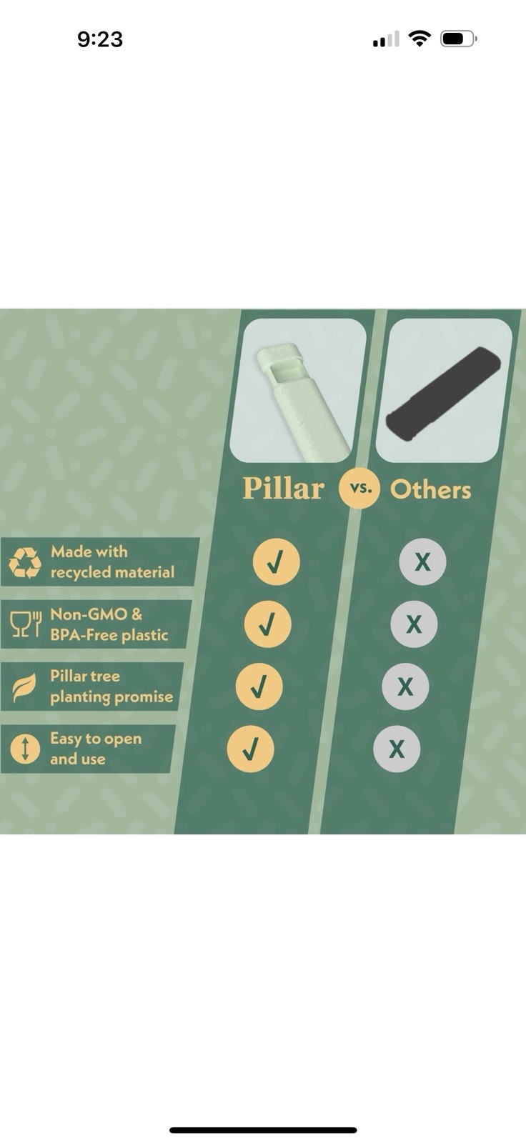 PILLAR XL 7-Day Pill Organizer Eco-Friendly Biodegradable