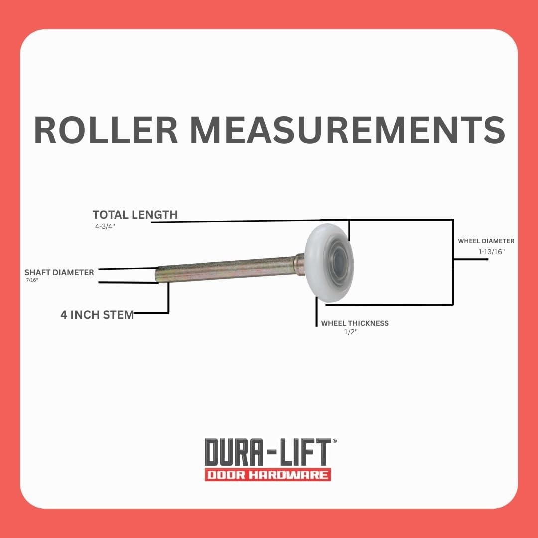 Long-lasting 6200ZZ Bearing Garage Rollers, 10 Pack