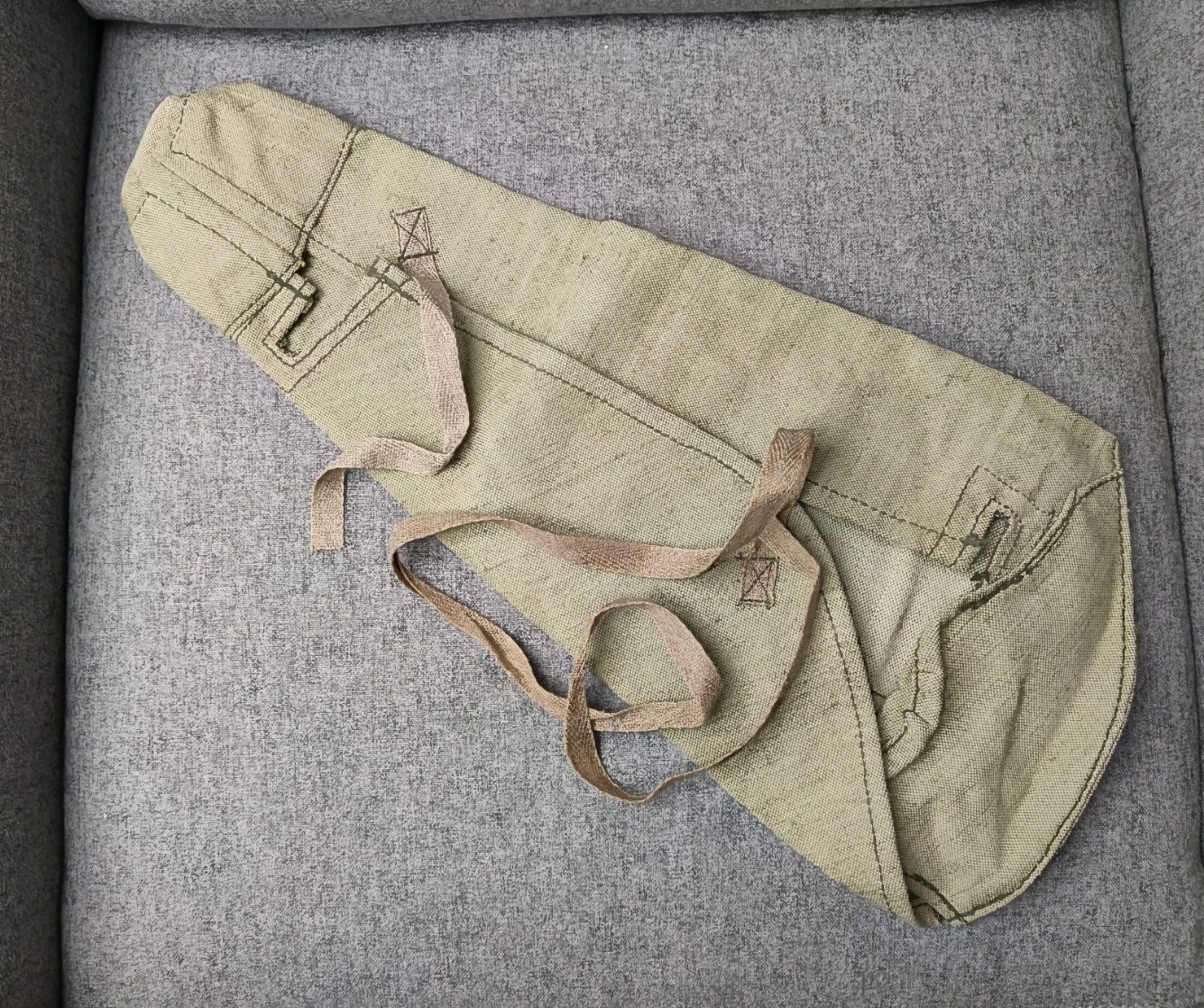 Vtg USSR Soviet Russian Rifle Drop Case Canvas Bag 55cm/22in Military Surplus