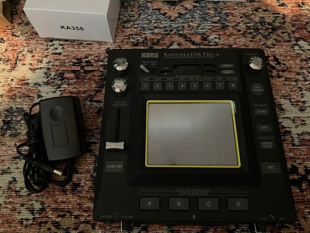 KORG Kaossilator Pro+ Dynamic Phrase Synthesizer Loop Recorder w/ Adapter Tested