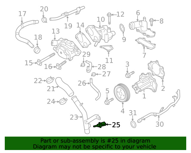 Genuine OEM Nissan Engine Coolant Temperature Sensor 22630-JA10A