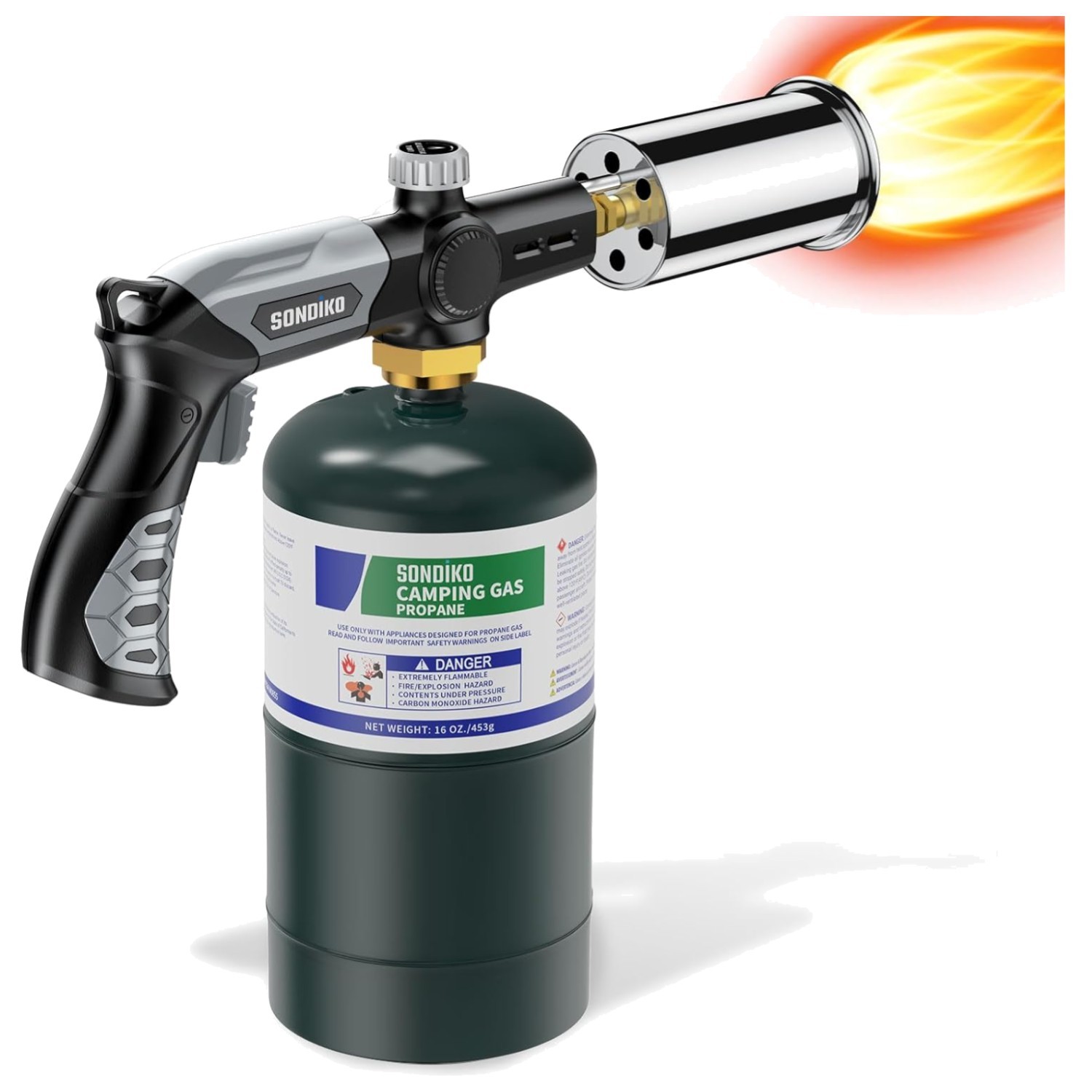 Powerful Propane Torch L8010 - 1800°C Adjustable Flame for Expert Cooking