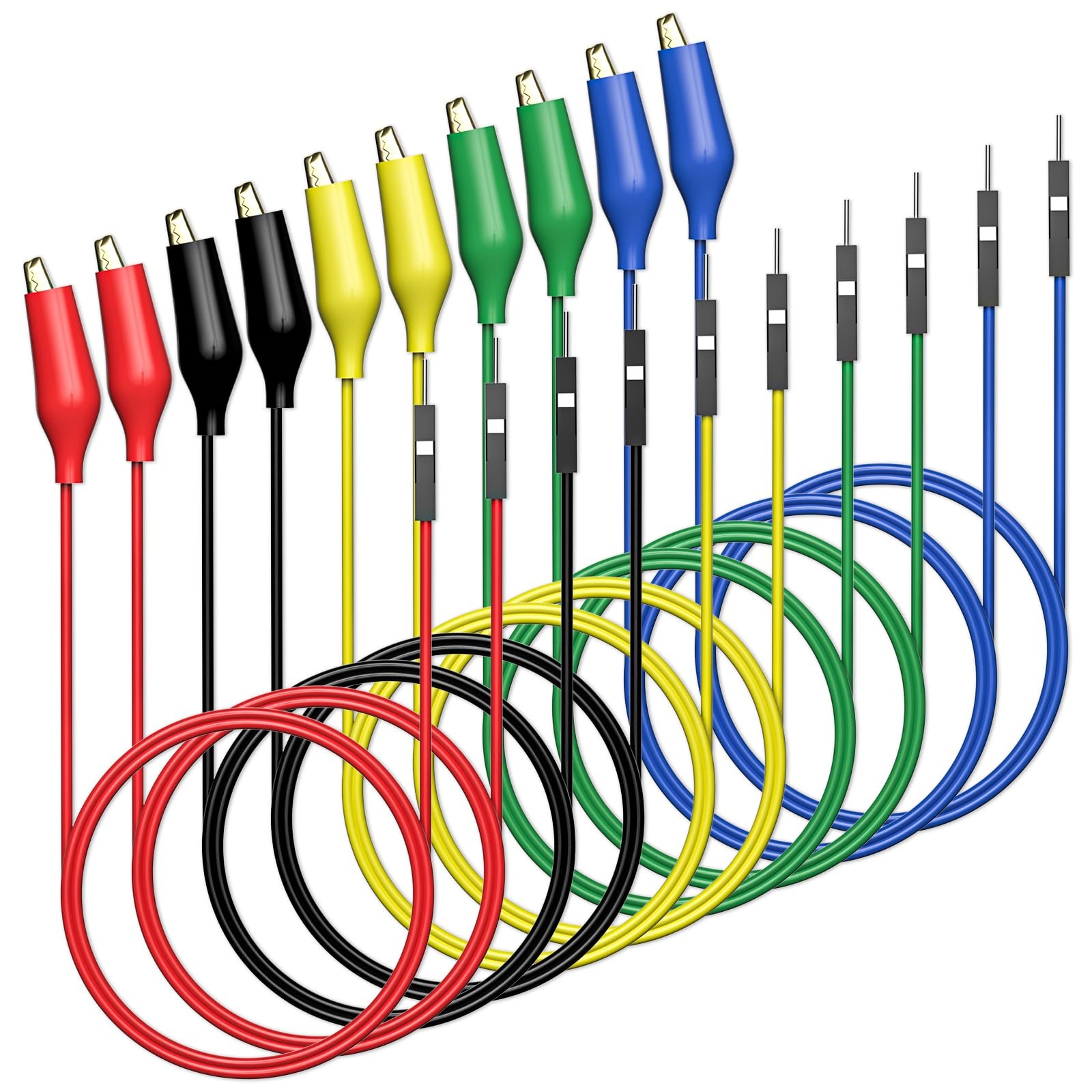 Alligator Clips to Breadboard Male Jumper Wires