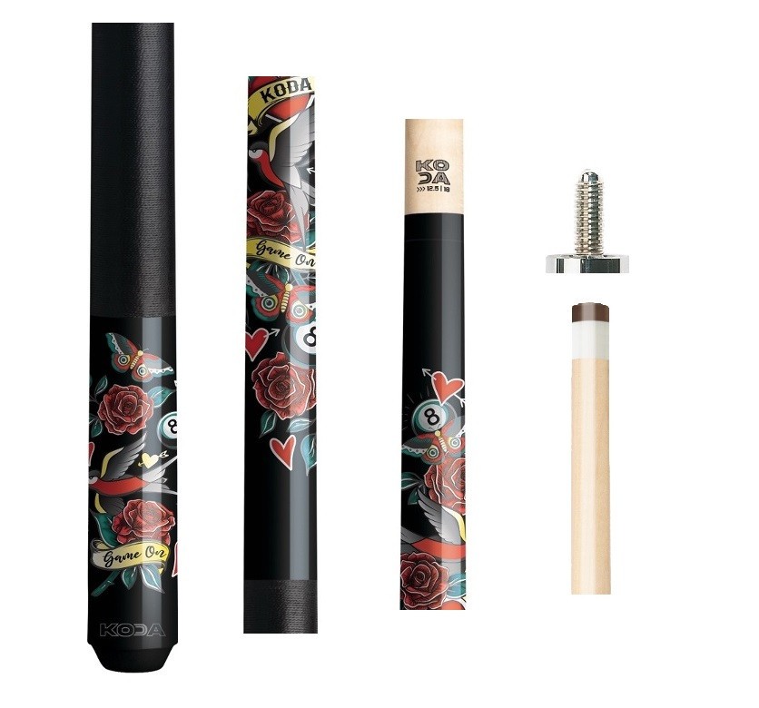New KODA KDV20 Hearts Cue 12.5mm Maple X-Shaft – Linen Wrap