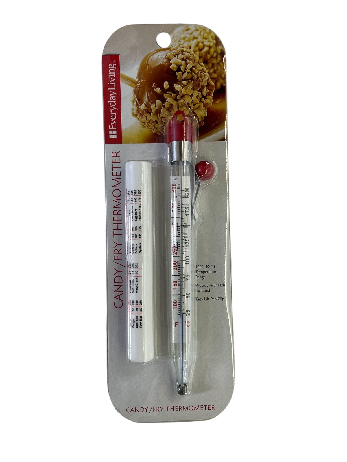 Everyday Living Candy and DeepFrying Thermometer 100-400 F Protective Sheath